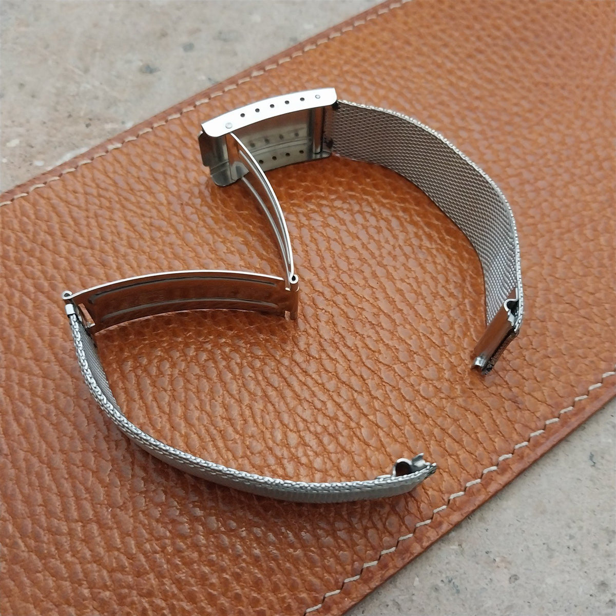 17.2mm Mira-Flex Stainless Steel Mesh 1960s nos Unused Vintage Watch Band