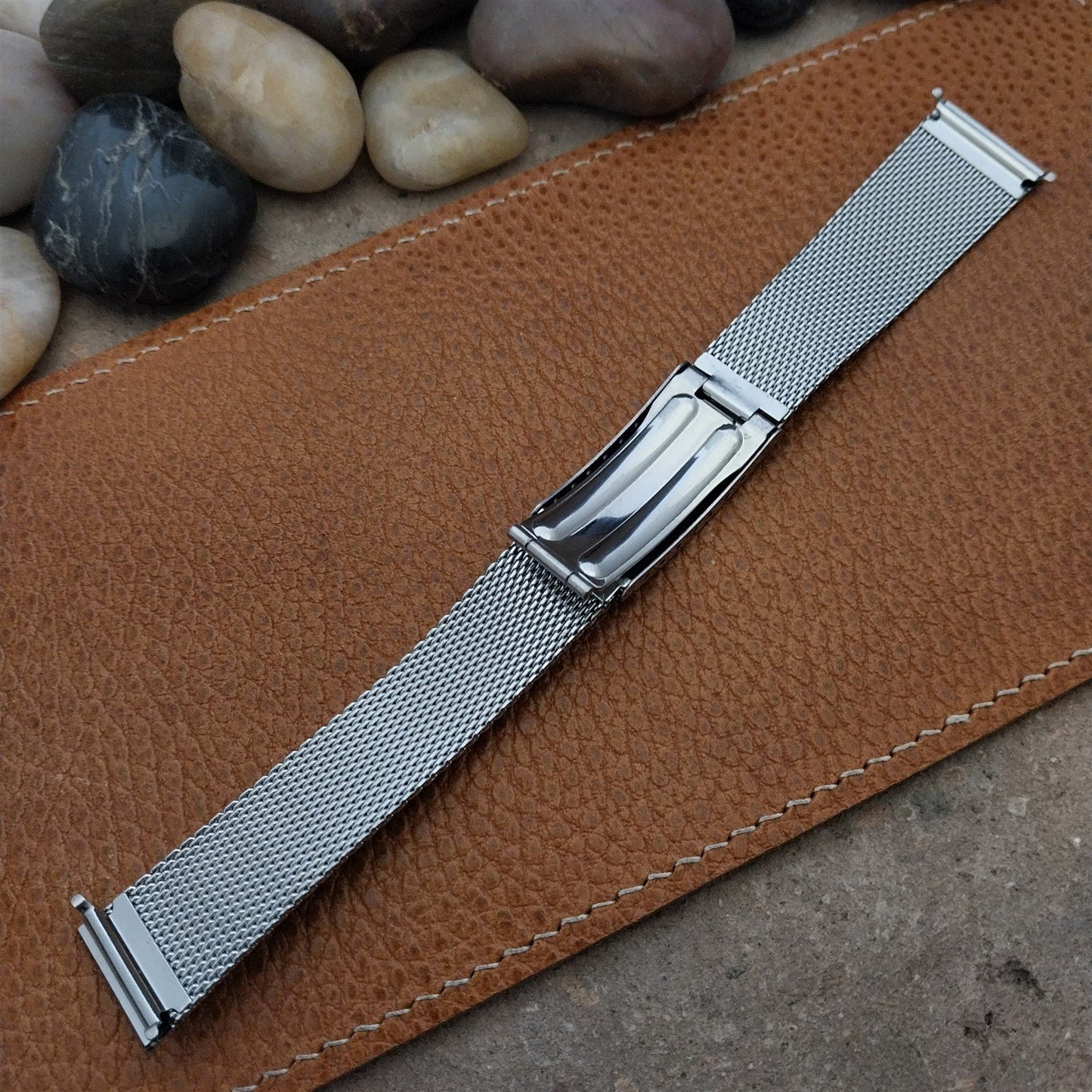Vintage 20mm Stainless Steel Mesh Classic 1960s-1970s nos Unused Watch Band