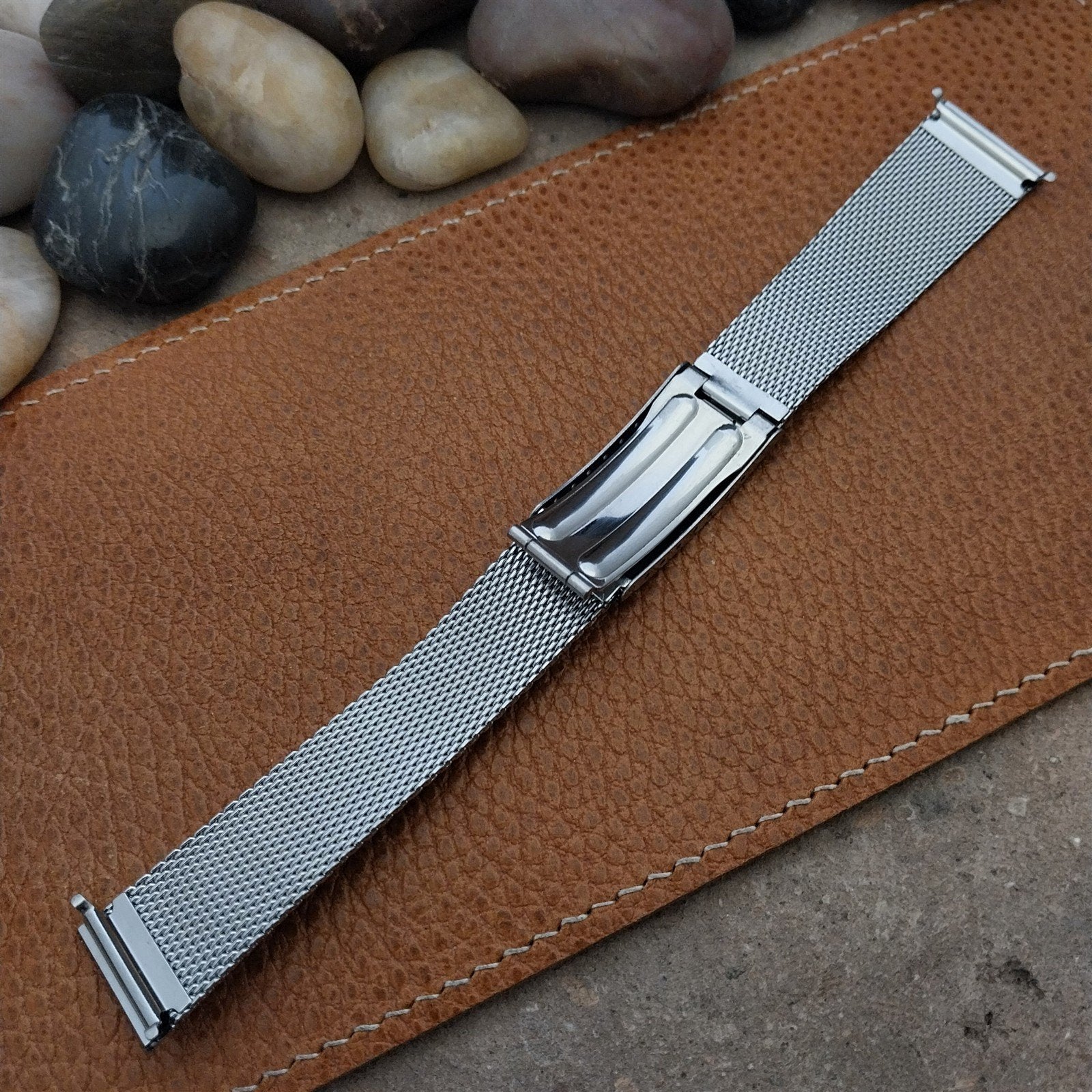 Vintage 20mm Stainless Steel Mesh Classic 1960s-1970s nos Unused Watch Band