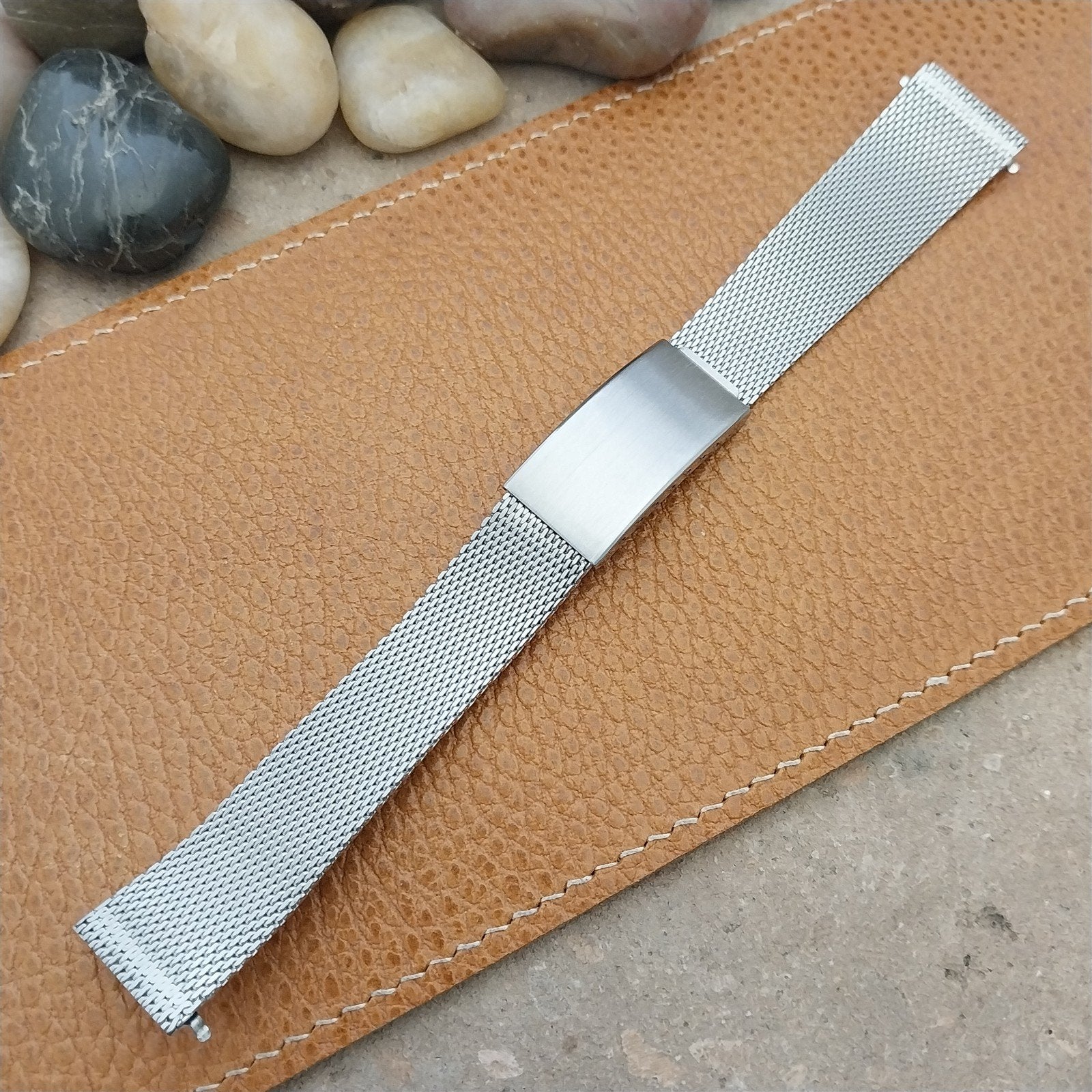 Vintage 20mm Stainless Steel Mesh Classic 1960s-1970s nos Unused Watch Band