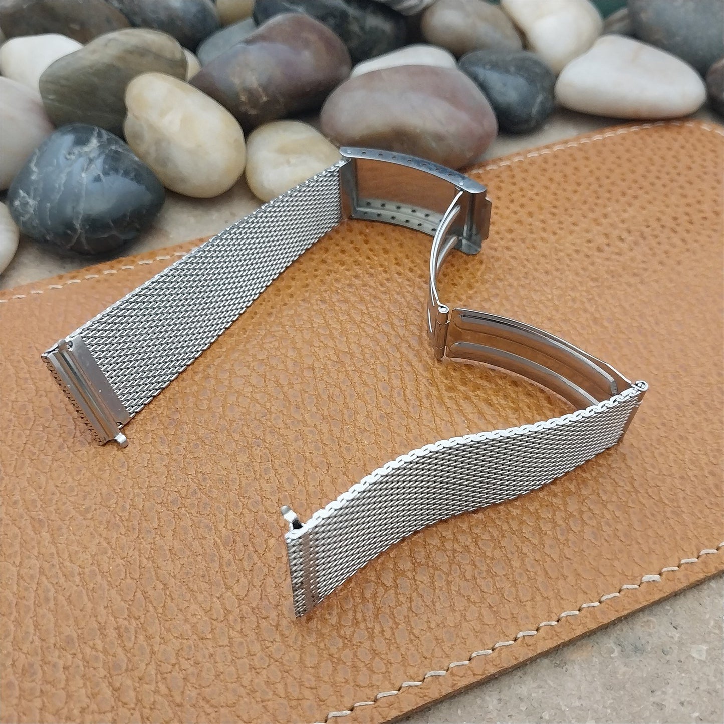 Vintage 20mm Stainless Steel Mesh Classic 1960s-1970s nos Unused Watch Band