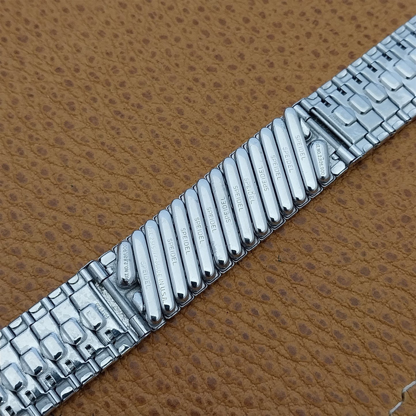 19mm 18mm 16mm Vintage 1958 Speidel Riptide 10k White Gold Filled nos Watch Band