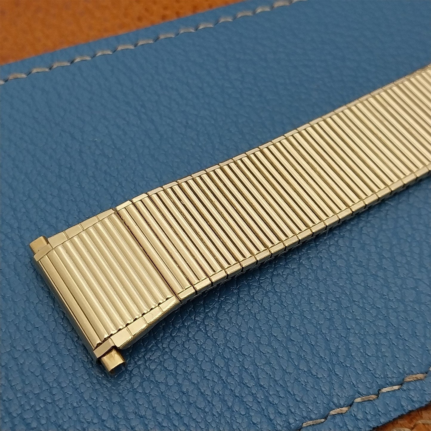 1970s Vintage Classic Speidel Gold RGP 18mm 20mm Thinline Twistoflex Watch Band