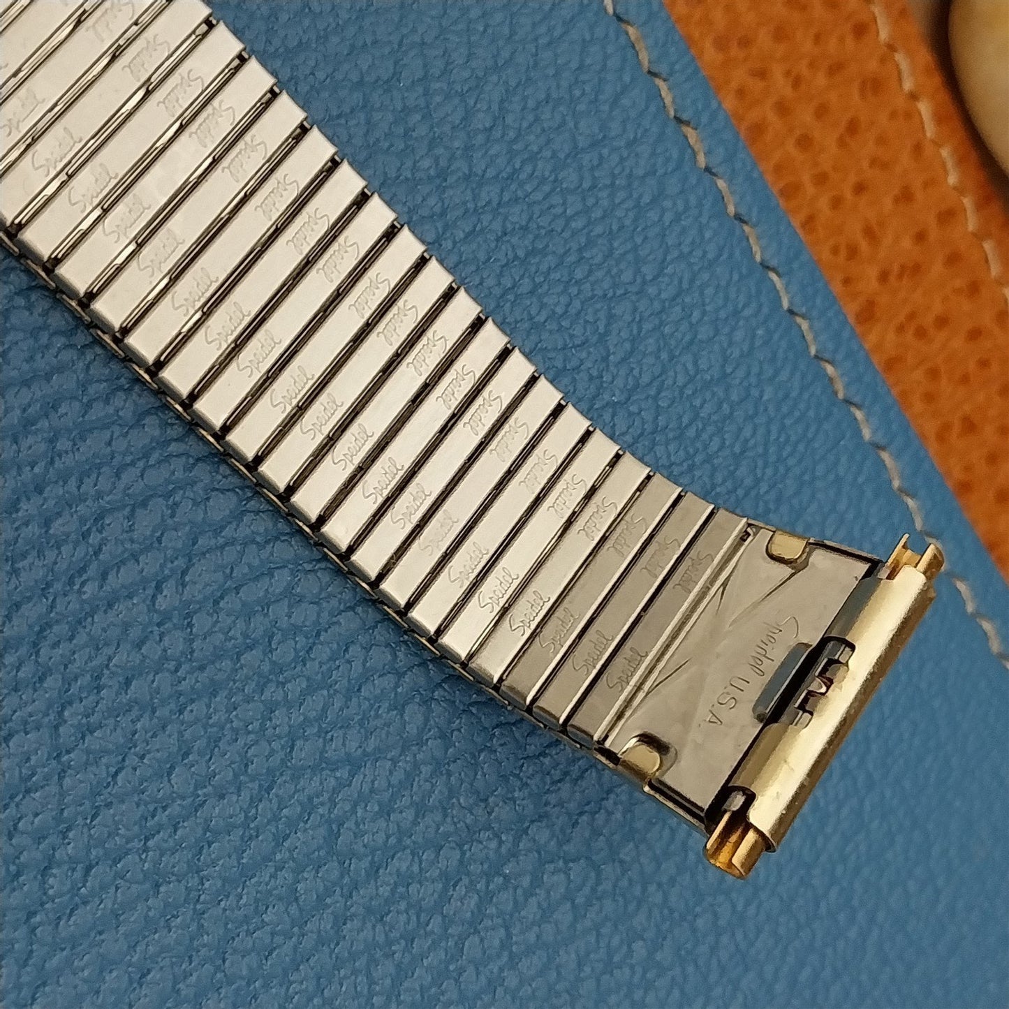 1970s Vintage Classic Speidel Gold RGP 18mm 20mm Thinline Twistoflex Watch Band