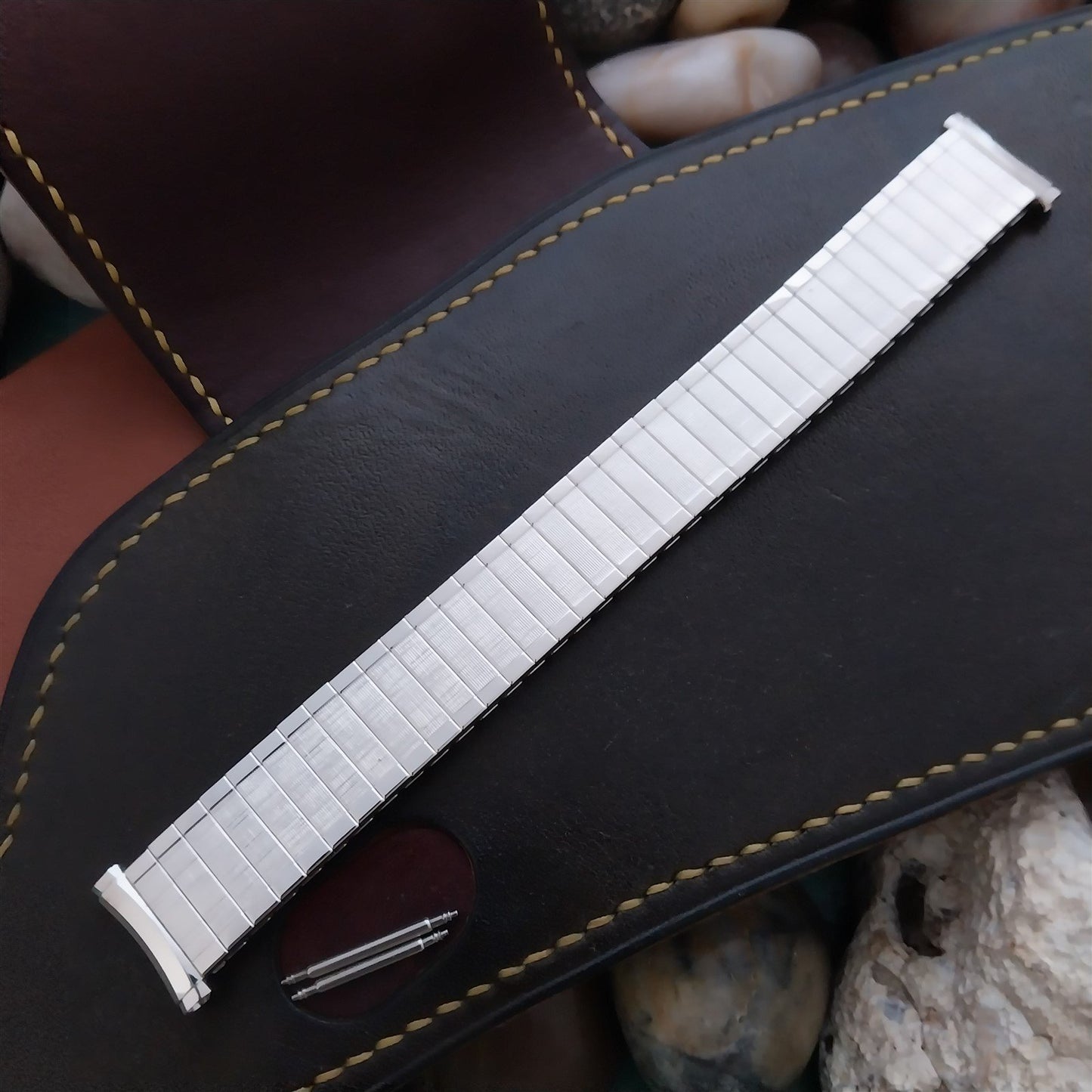 16mm 18mm 19mm White Gold RGP Speidel Florentine 1970s Unused Watch Band