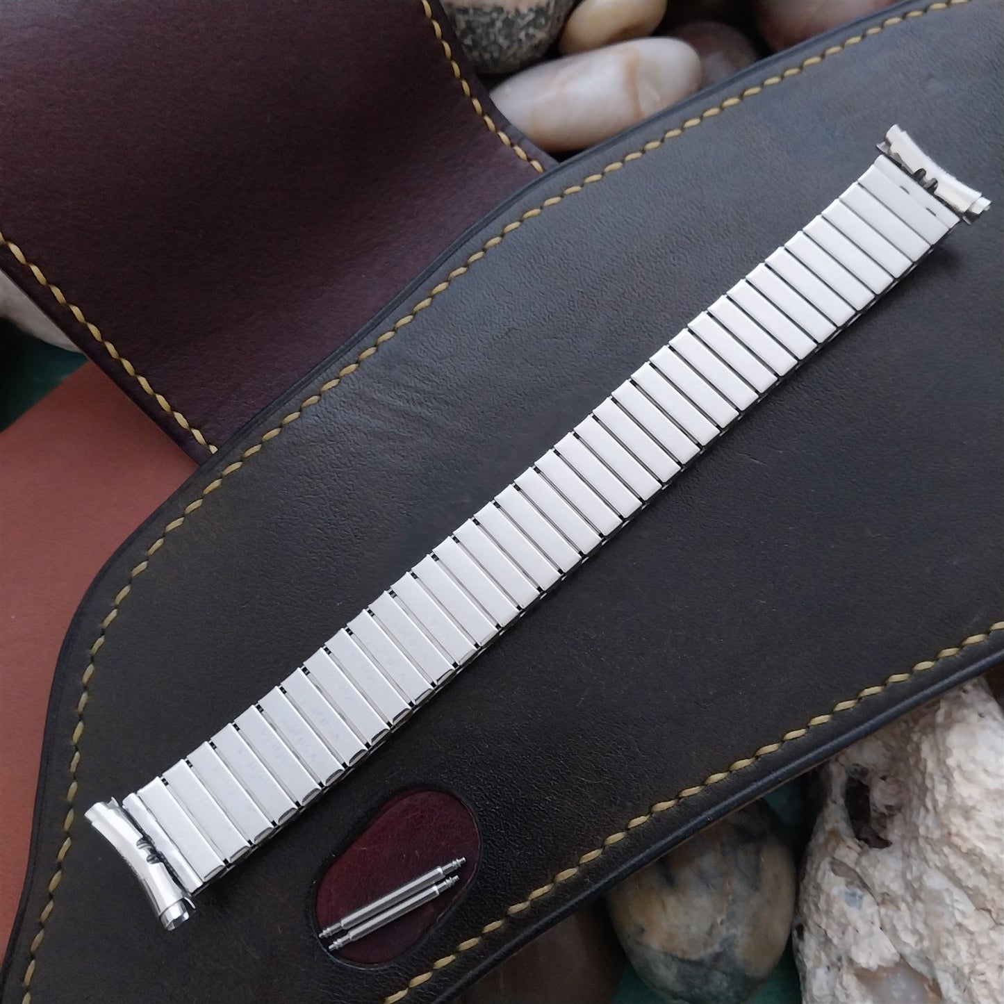 16mm 18mm 19mm White Gold RGP Speidel Florentine 1970s Unused Watch Band