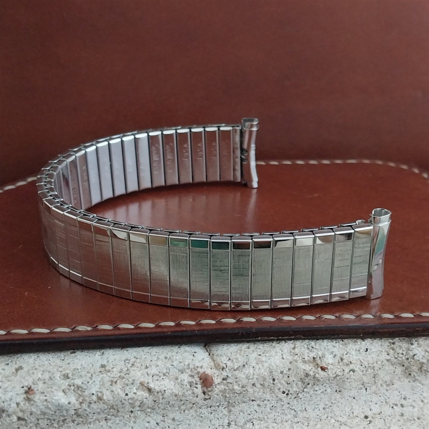 16mm 18mm 19mm White Gold RGP Speidel Florentine 1970s Unused Watch Band