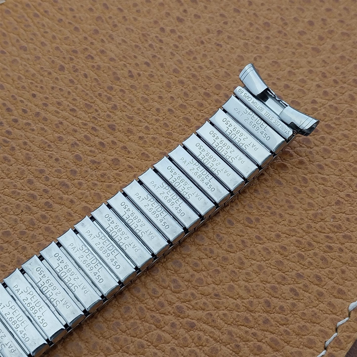 19mm 18mm 16mm Speidel Polaris Stainless Steel Curved 1969 Vintage Watch Band