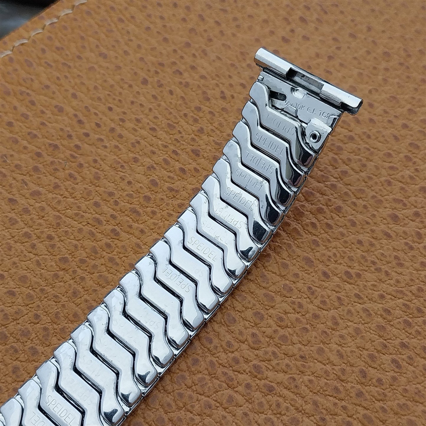 1950s USA Made Classic 10k White Gold Filled Vintage Watch Band nos 16mm-19mm