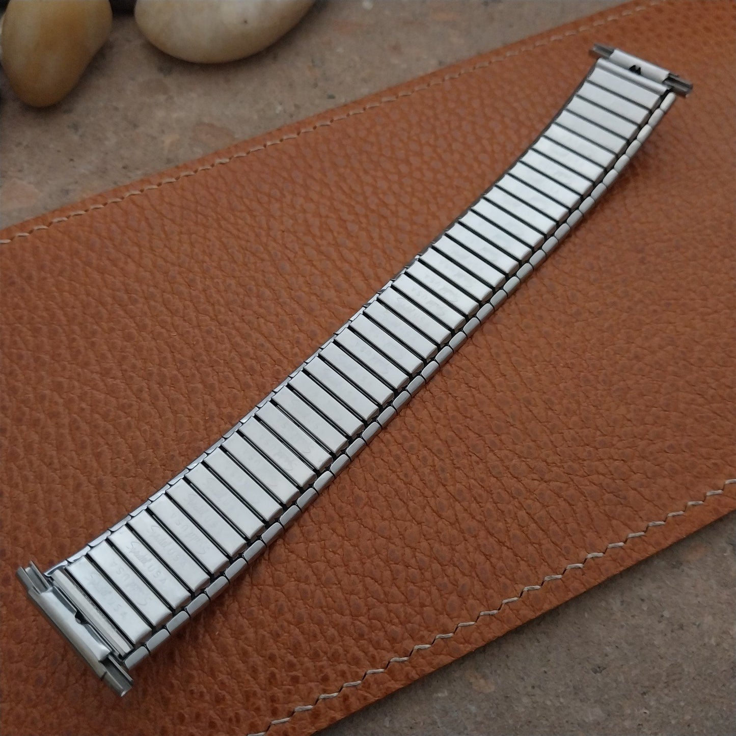 Vintage 18mm 20mm 22mm 1970s Speidel Wide Stainless Steel nos Unused Watch Band
