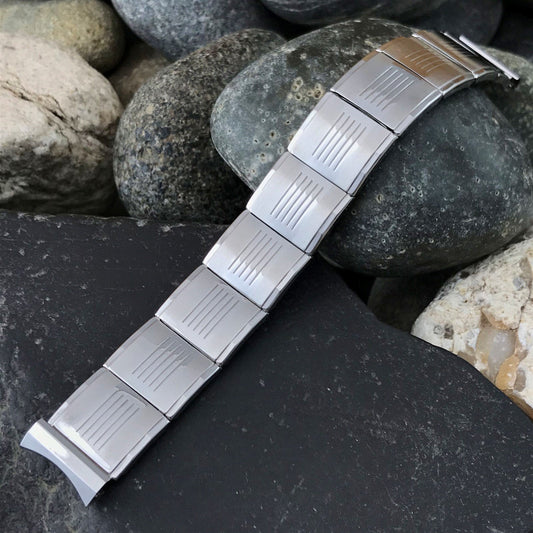 17.2mm 10k White Gold-Filled Flex-Let USA 1960 Unused nos Vintage Watch Band