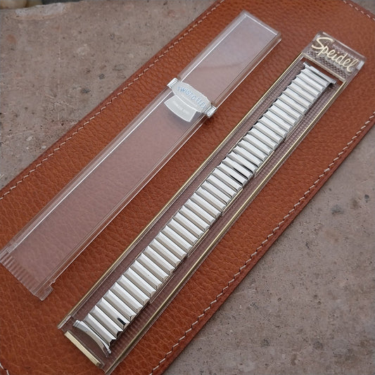 1966 Stainless Steel Speidel Fullback 19mm 18mm Expansion Vintage Watch Band