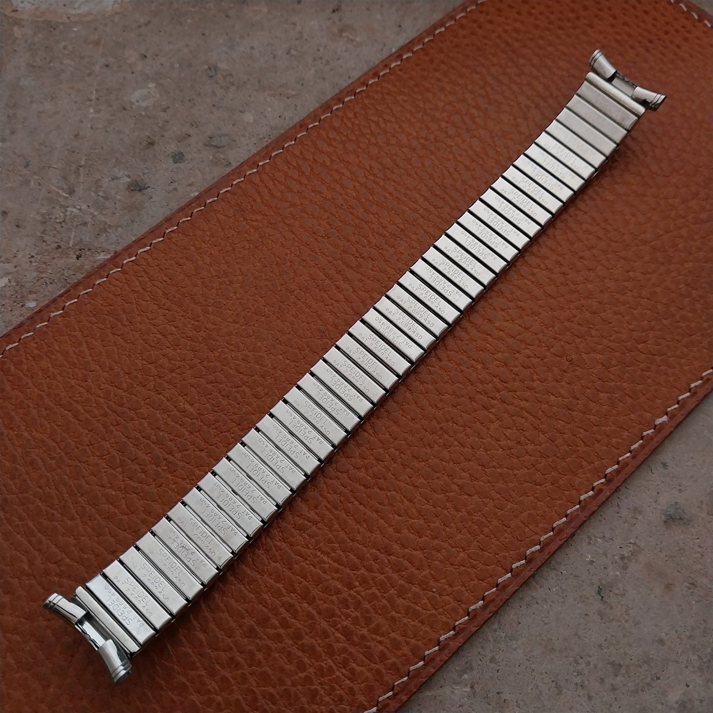 1966 Stainless Steel Speidel Fullback 19mm 18mm Expansion Vintage Watch Band