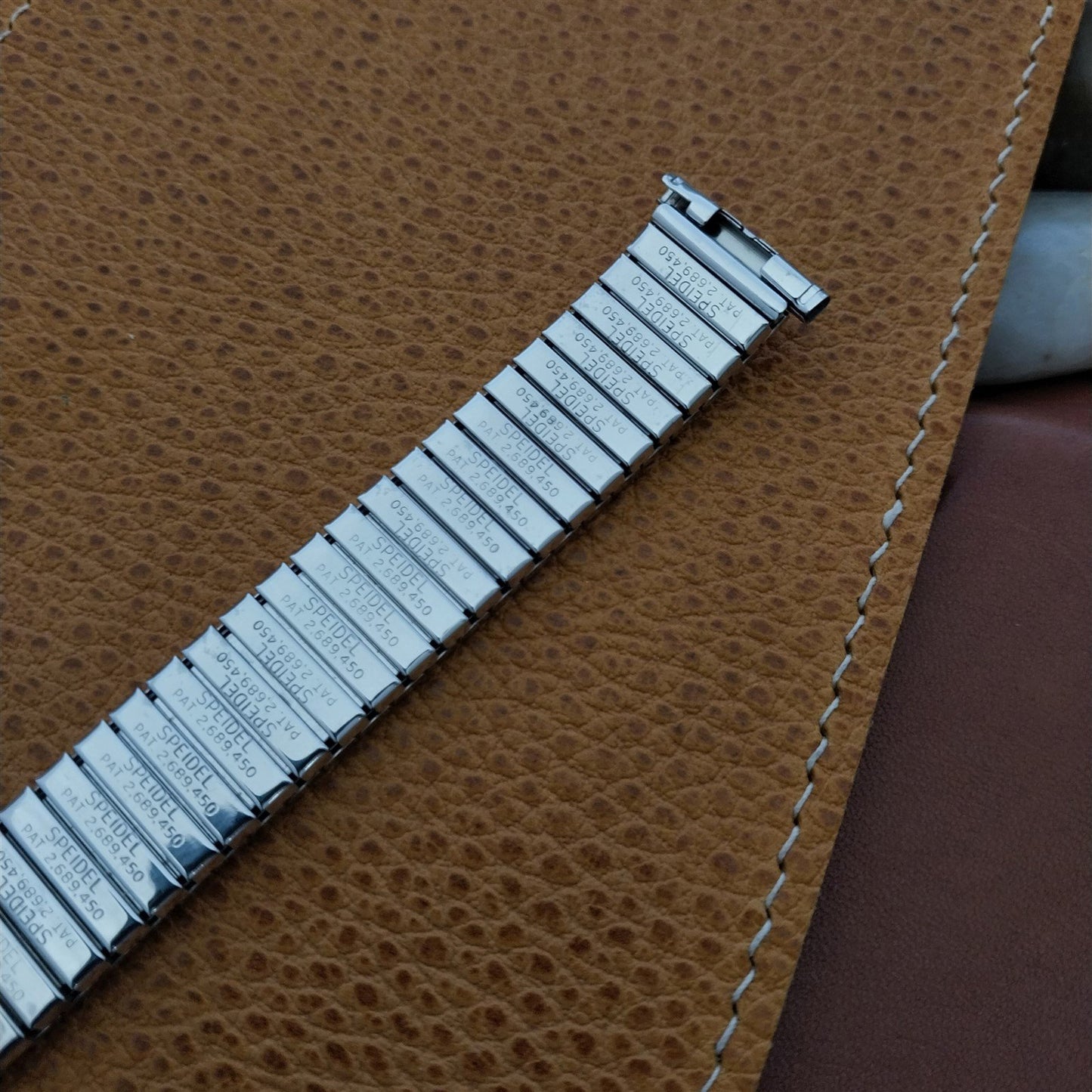 19mm 18mm 16mm 1962 White Gold Filled Speidel Camelot Unused Vintage Watch Band