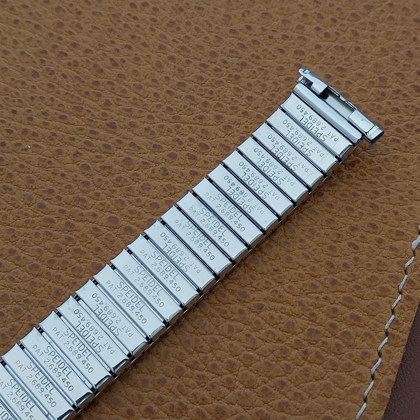 19mm 18mm 16mm 1962 White Gold Filled Speidel Camelot Unused Vintage Watch Band