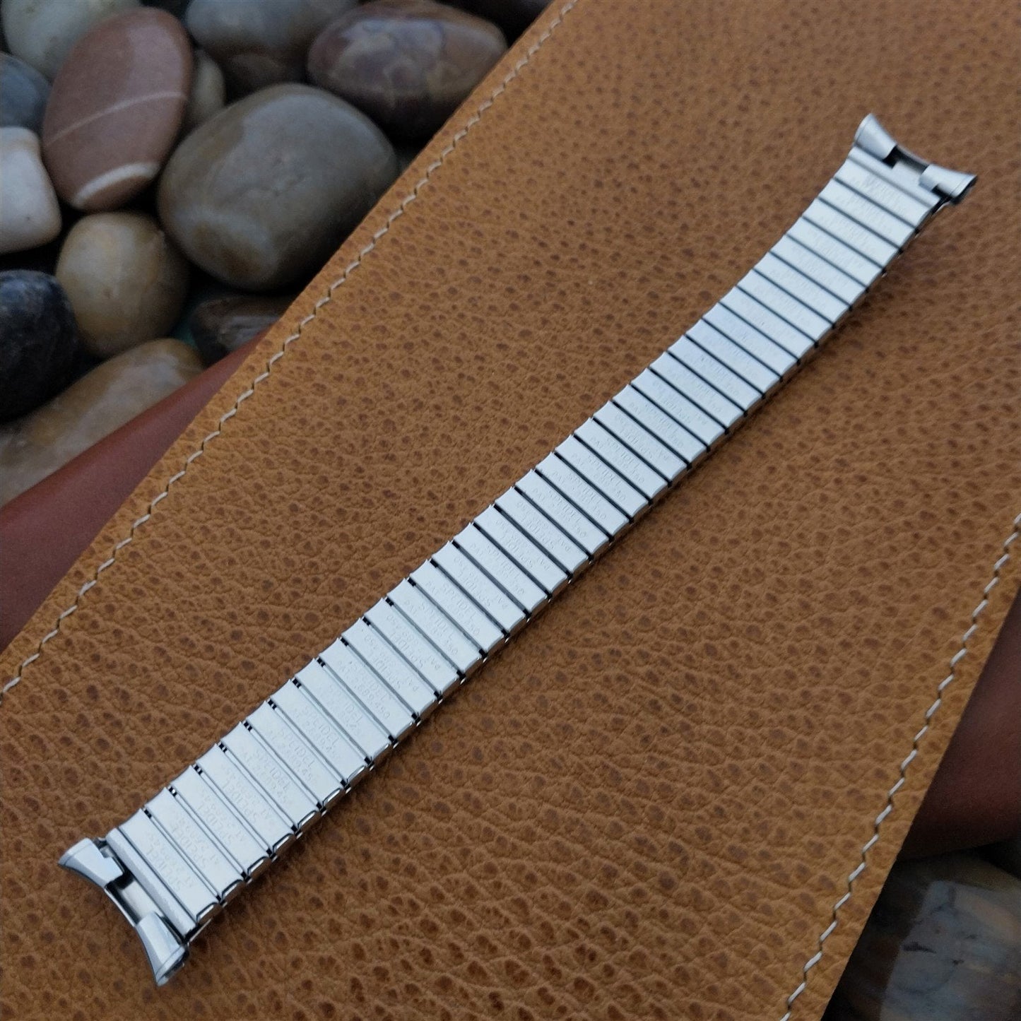 19mm 18mm Vintage 1969 10k White Gold Filled Speidel Depth Unused nos Watch Band