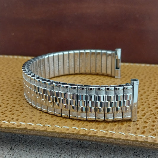 Vintage 19mm 18mm 16mm 1962 Speidel Camelot White Gold Filled Unused Watch Band
