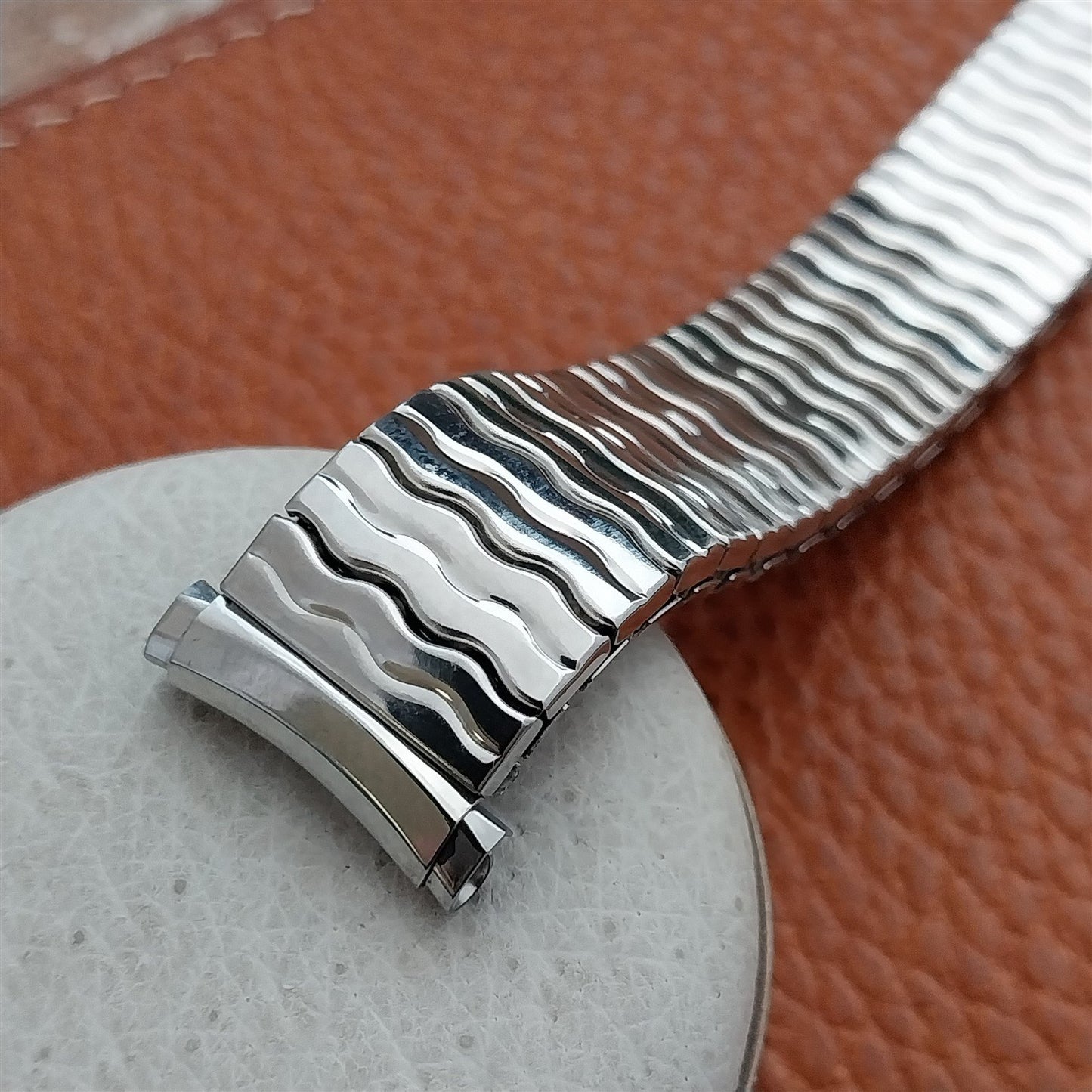 Long 3/4" 19mm 18mm 17mm 16mm Speidel Stainless Riptide Vintage Watch Band