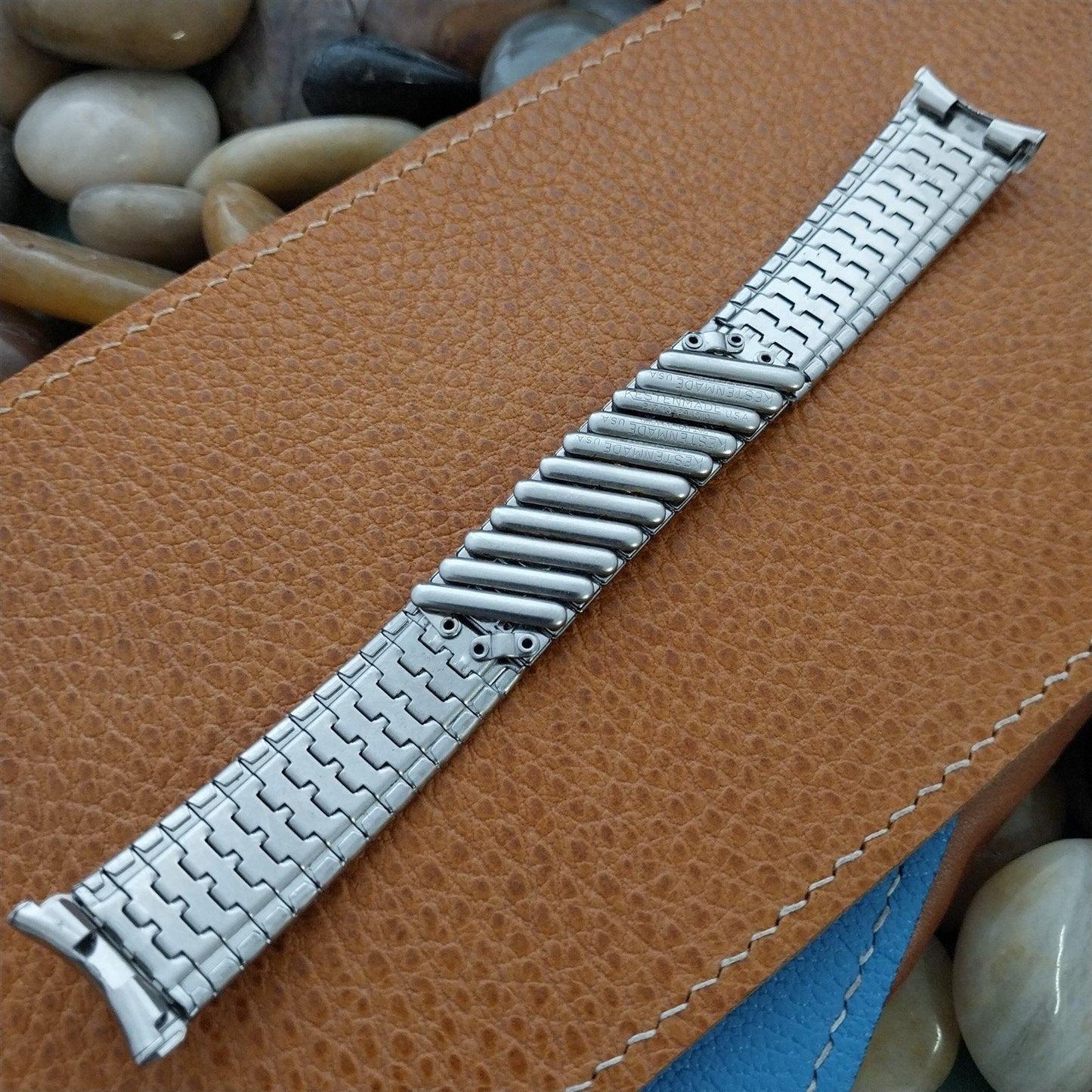 18mm 19mm Stainless Steel Kestenmade USA nos 1960s Vintage Watch Band