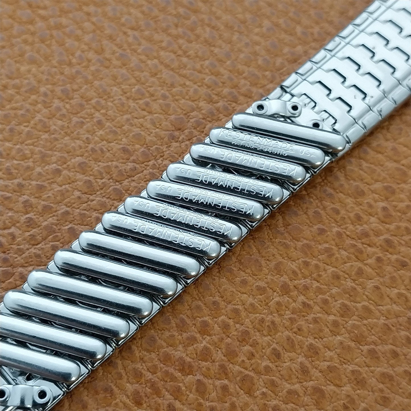 1960s 18mm 19mm Stainless Steel Kestenmade USA Classic nos Vintage Watch Band