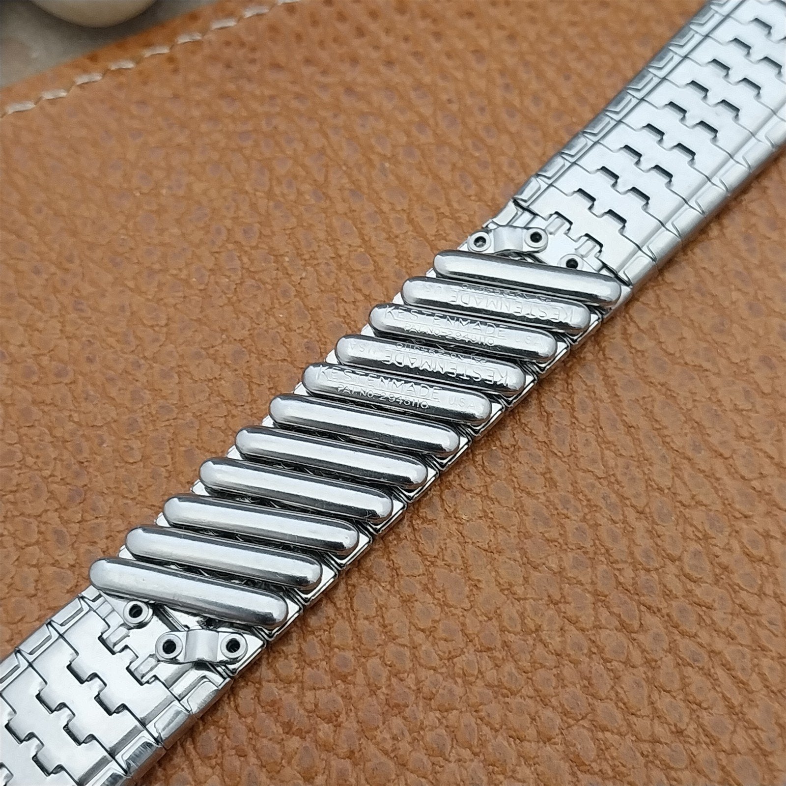 18mm 19mm Stainless Steel nos Kestenmade USA Mid-Century Vintage Watch Band