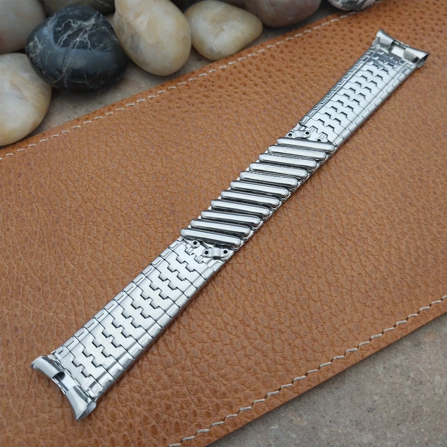 18mm 19mm Stainless Steel nos Kestenmade USA Mid-Century Vintage Watch Band