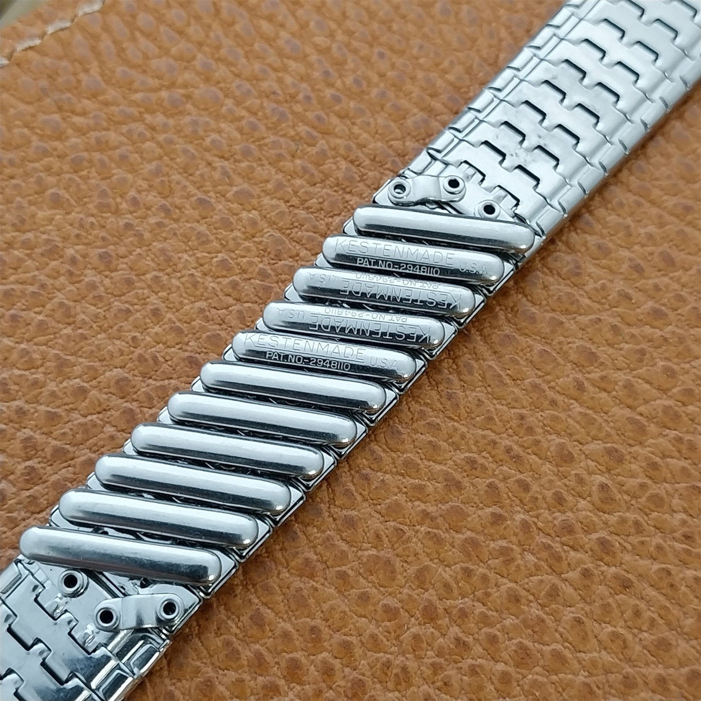 18mm 19mm Stainless Steel nos Kestenmade USA Mid-Century Vintage Watch Band