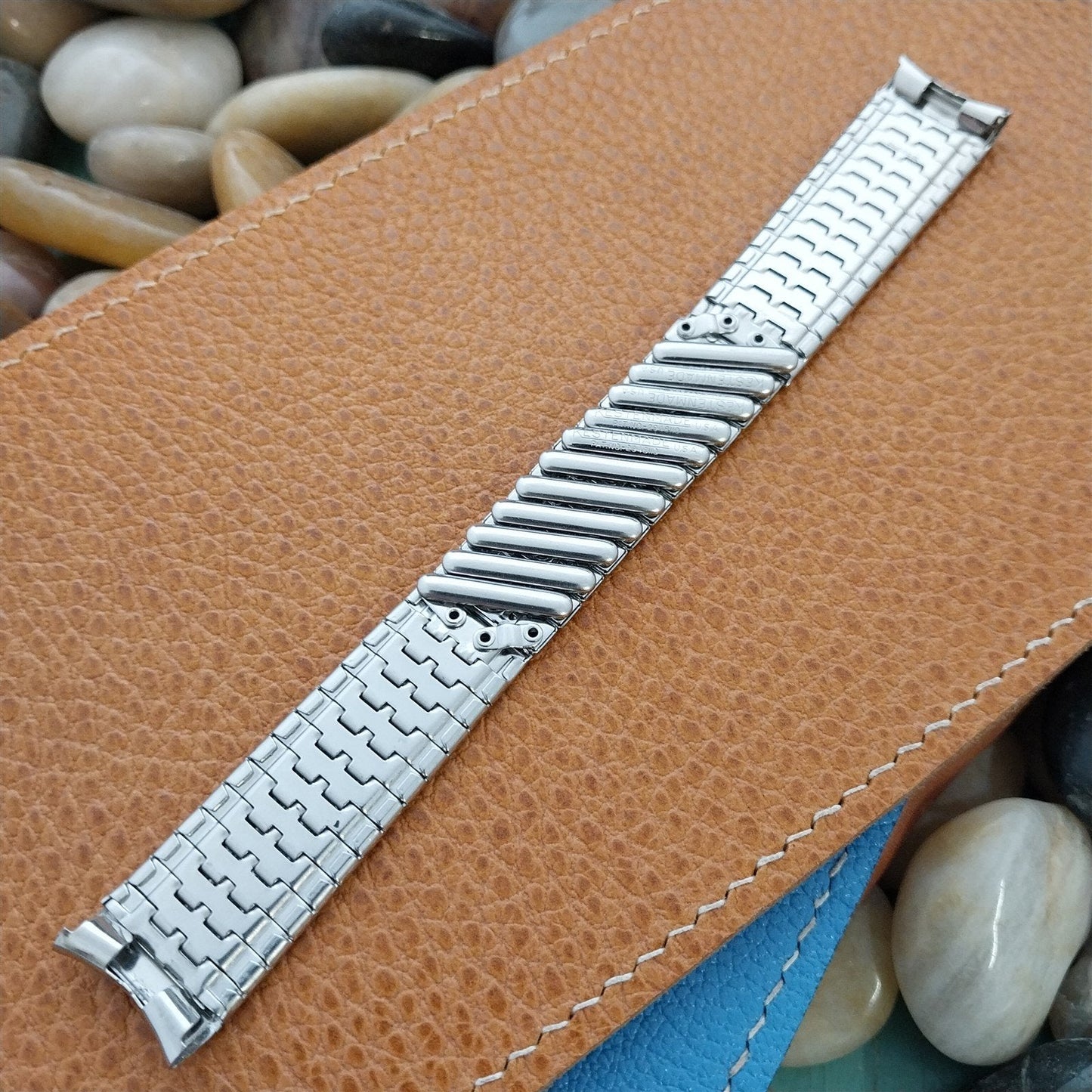 1960s 17mm Stainless Steel Expansion Kestenmade USA nos Vintage Watch Band