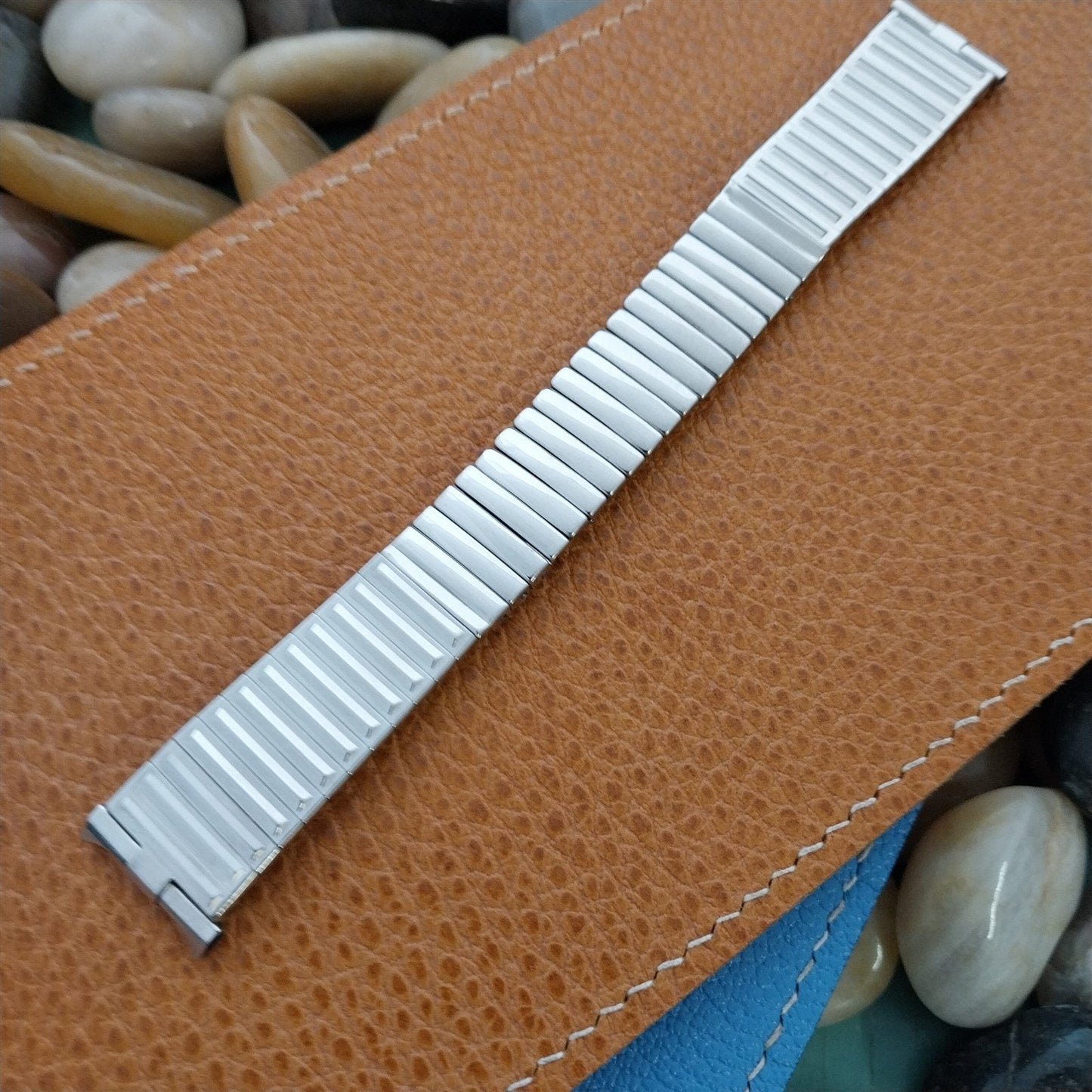 18mm 19mm Stainless Steel Mid-Century 1960s Gemex nos Vintage Watch Band