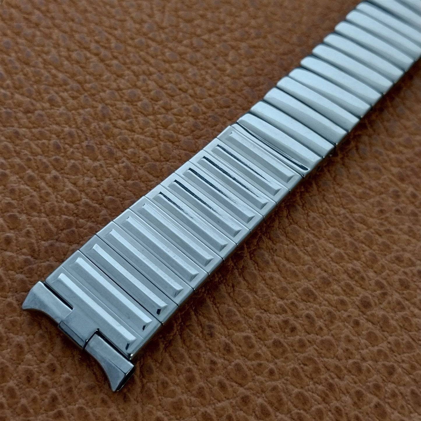 18mm 19mm Stainless Steel Mid-Century 1960s Gemex nos Vintage Watch Band