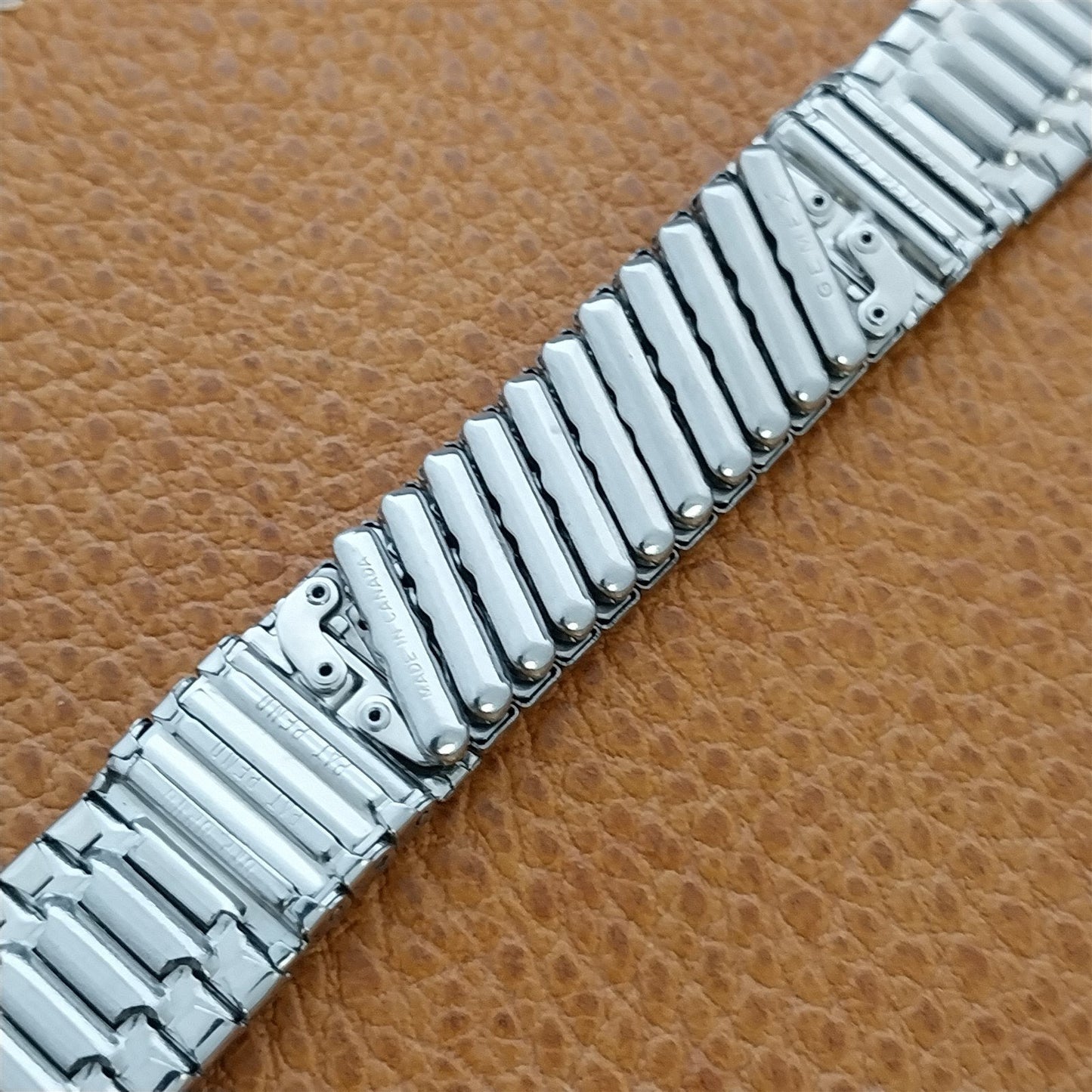 18mm 19mm Stainless Steel Mid-Century 1960s Gemex nos Vintage Watch Band