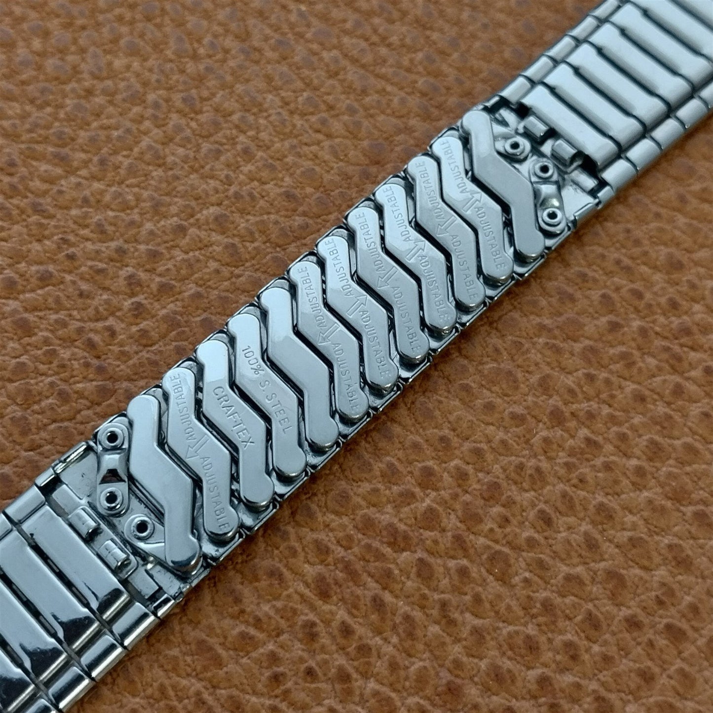 18mm 19mm 17.2mm Stainless Steel Expansion Craftex nos 1960s Vintage Watch Band