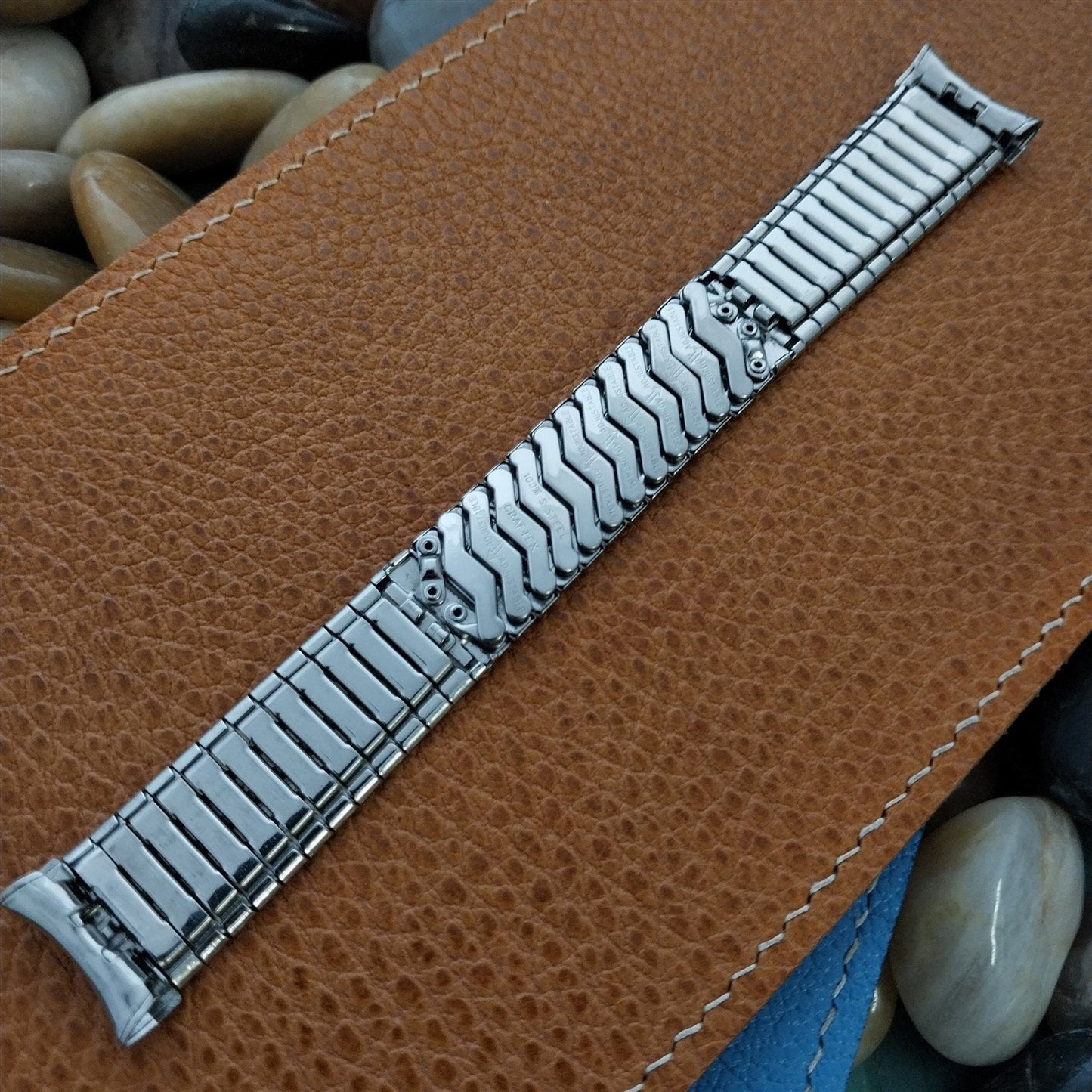 18mm 19mm 17.2mm Stainless Steel Expansion Craftex nos 1960s Vintage Watch Band