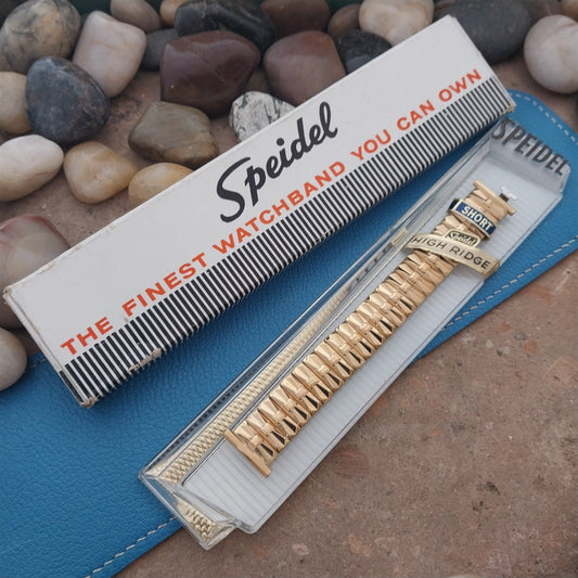 19mm 18mm 16mm Speidel 1957 High Ridge Gold-Fill Unused Classic 1950s Watch Band