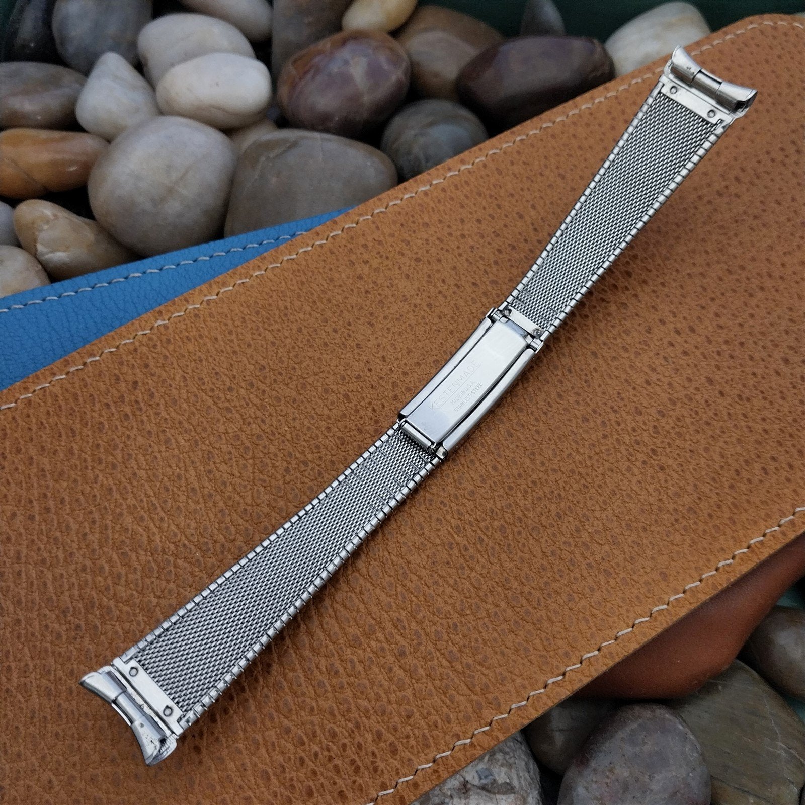 19mm 18mm Kestenmade USA Stainless Steel Unused nos 1960s Vintage Watch Band