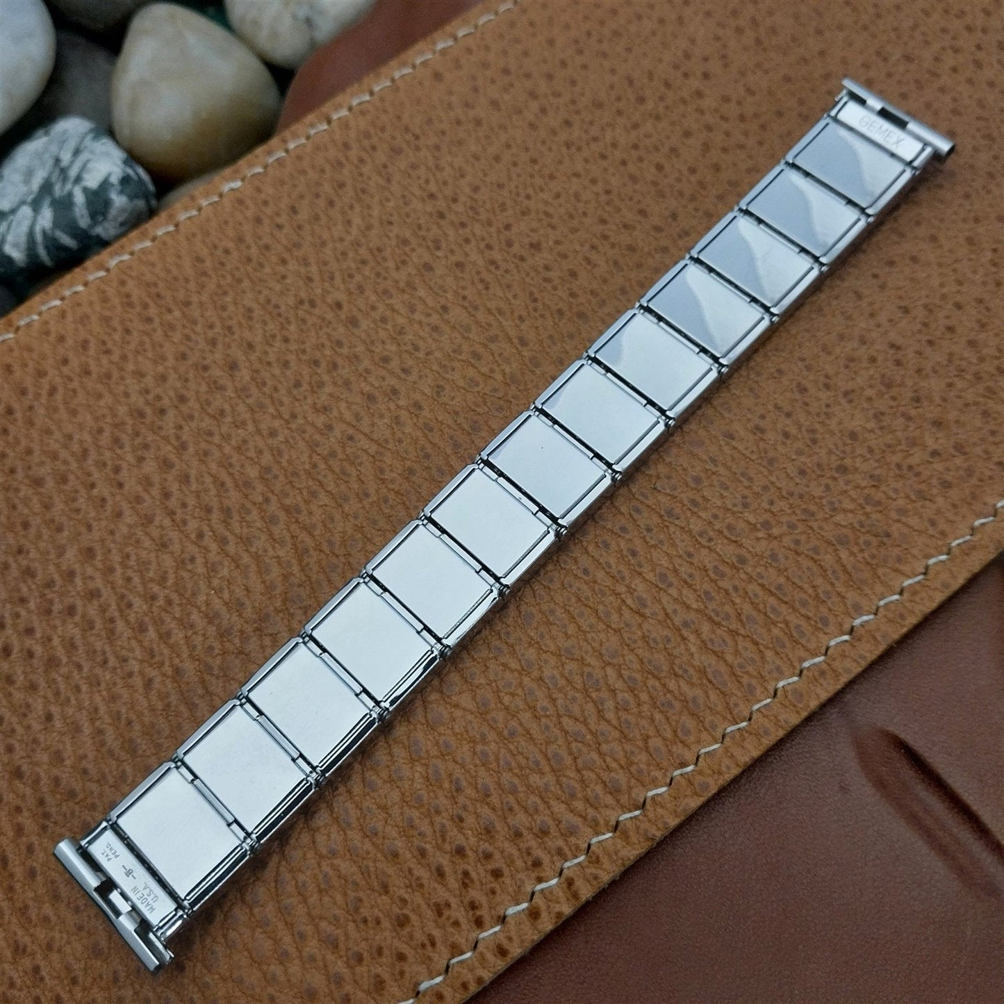 18mm Vintage Watch Band Stainless mcm Classic 1950s 11/16 Gemex Tareyton Unused