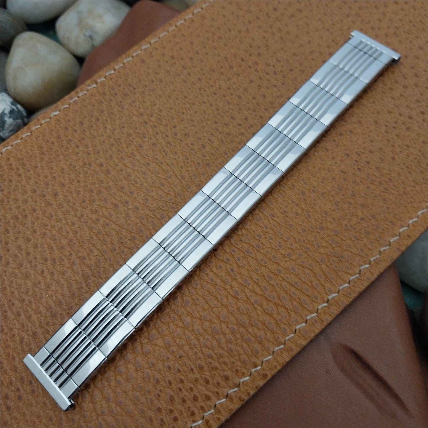 18mm Vintage Watch Band Stainless mcm Classic 1950s 11/16 Gemex Tareyton Unused