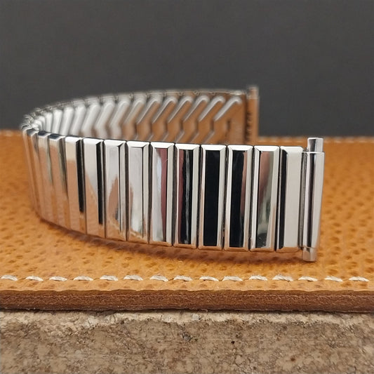 Classic Elgin York 16mm 18mm 19mm 1950s Wide Stainless Unused Vintage Watch Band