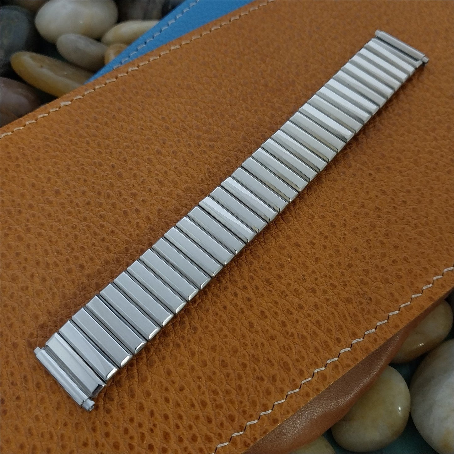 Classic Elgin York 16mm 18mm 19mm 1950s Wide Stainless Unused Vintage Watch Band