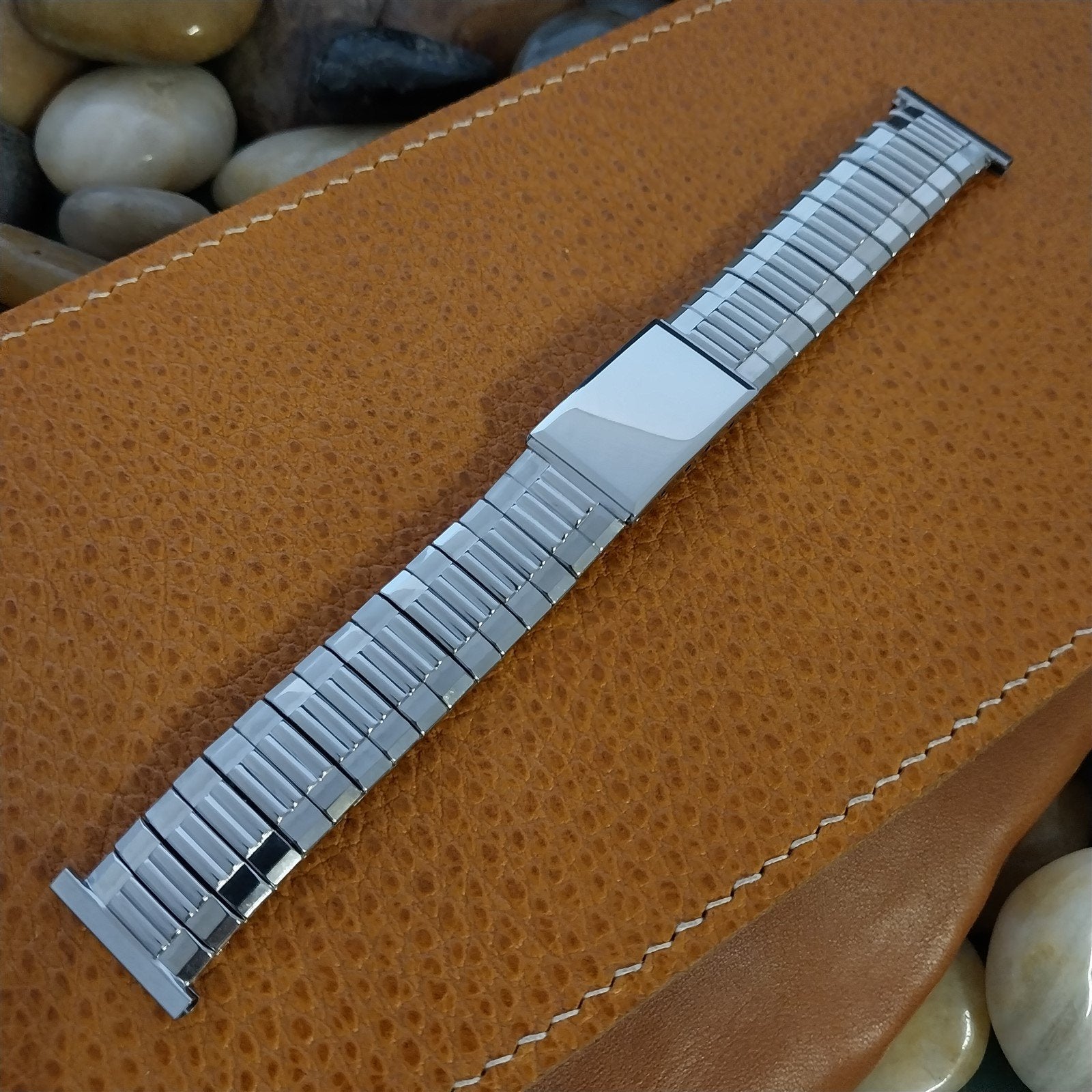 Stainless Steel Expansion Gemex Captain 19mm nos 1950s Vintage Watch Band