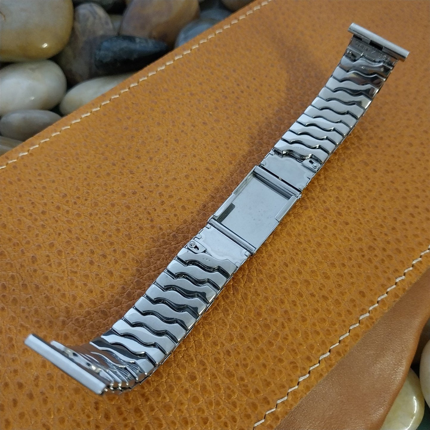 Stainless Steel Expansion Gemex Captain 19mm nos 1950s Vintage Watch Band