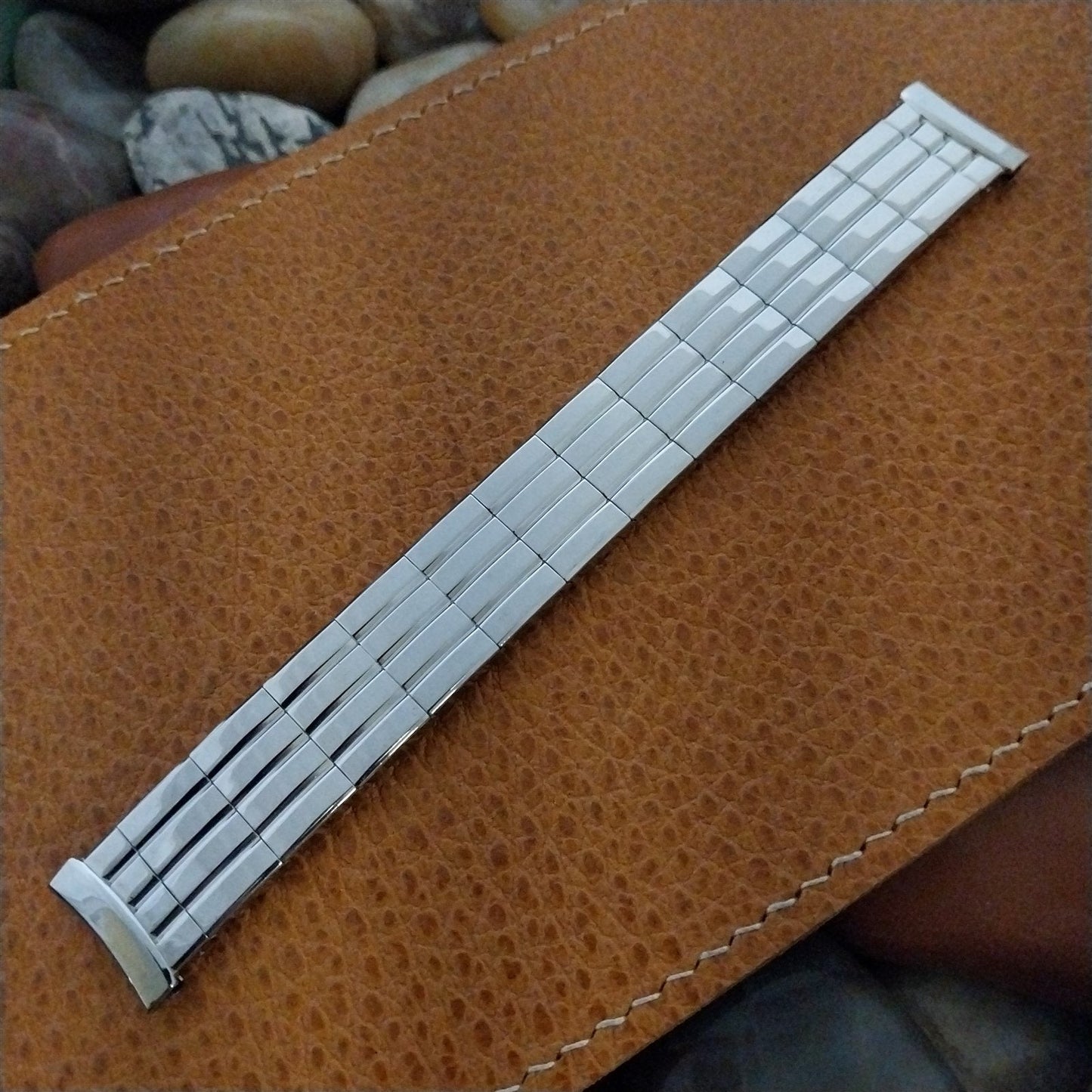 17.2mm 11/16" Stainless Steel Expansion Gemex USA nos 1950s Vintage Watch Band