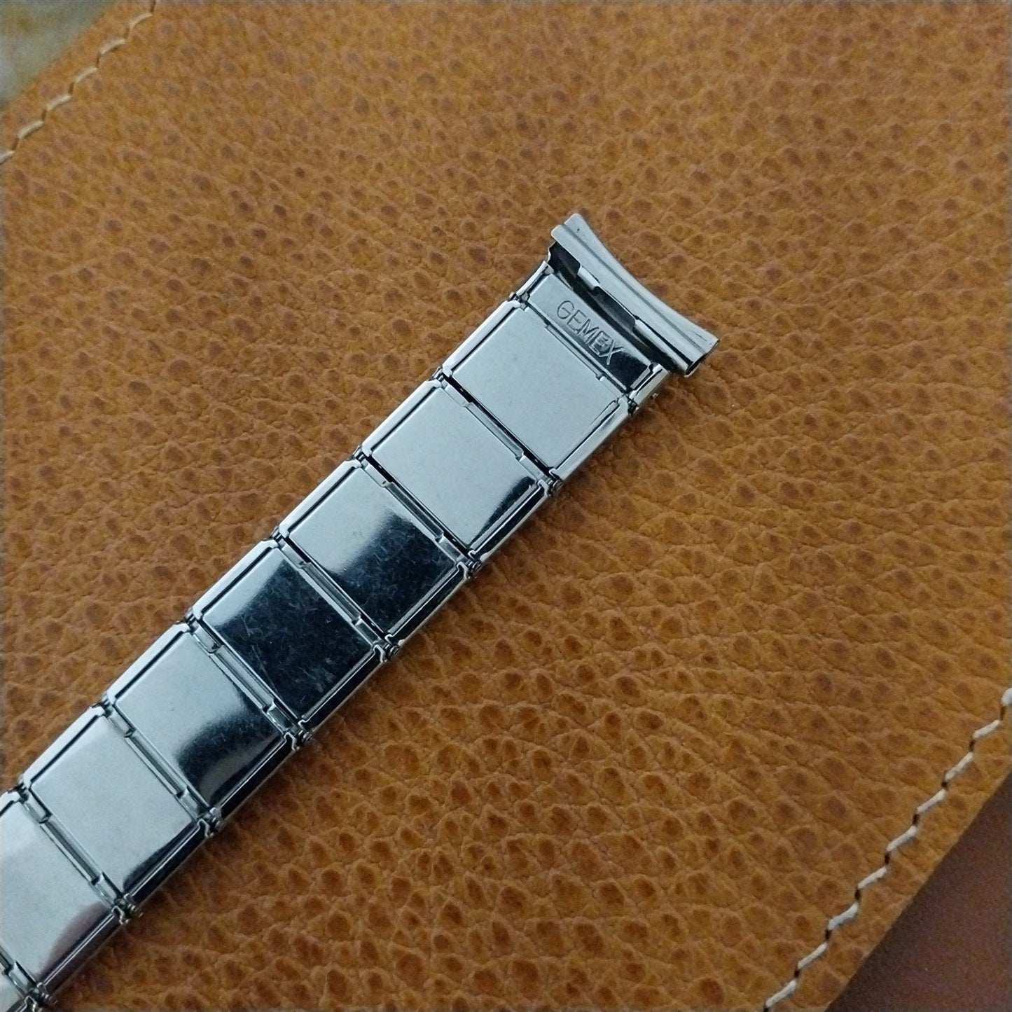 17.2mm 11/16" Stainless Steel Expansion Gemex USA nos 1950s Vintage Watch Band