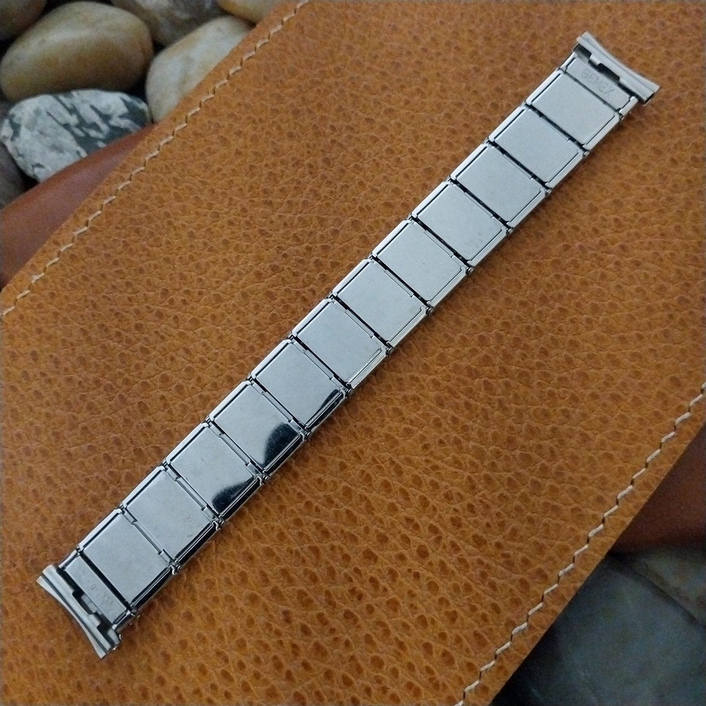 17.2mm 11/16" Stainless Steel Expansion Gemex USA nos 1950s Vintage Watch Band