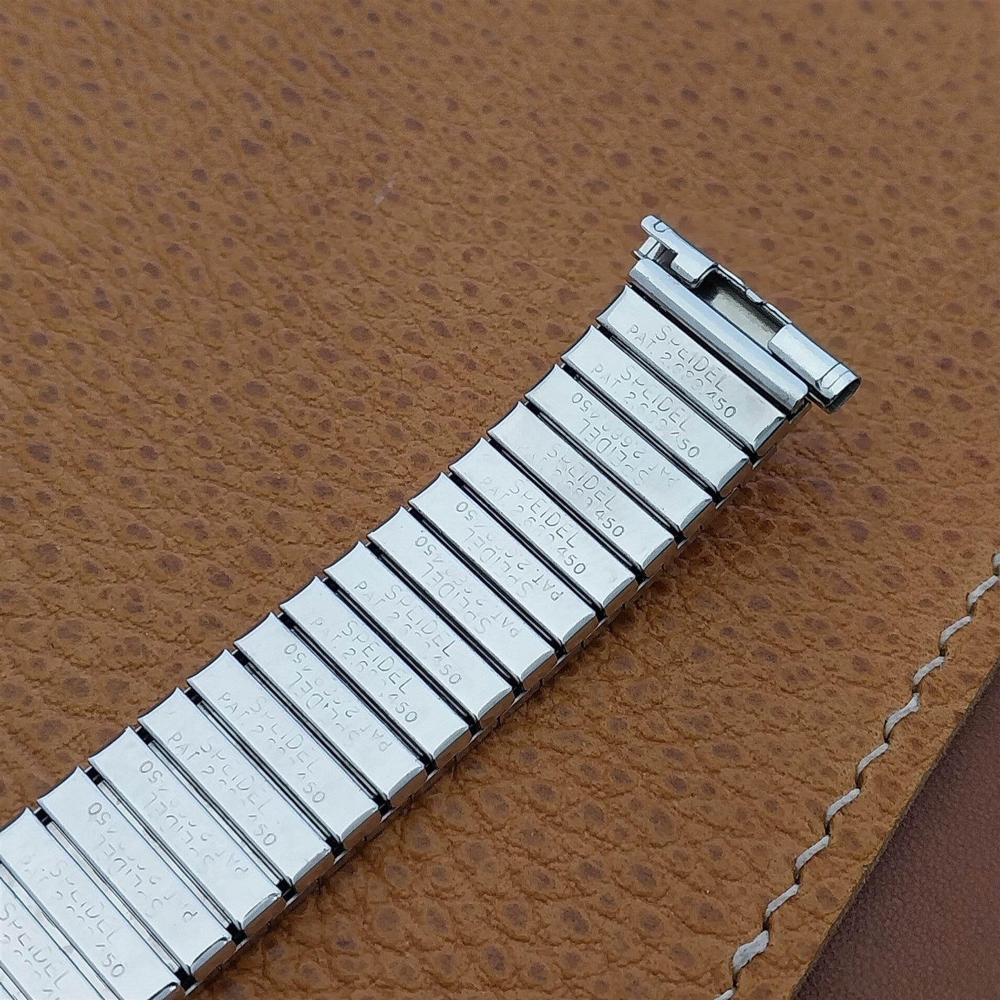 1962 10k 19mm 18mm White Gold-Filled Long Speidel Florentine Vintage Watch Band