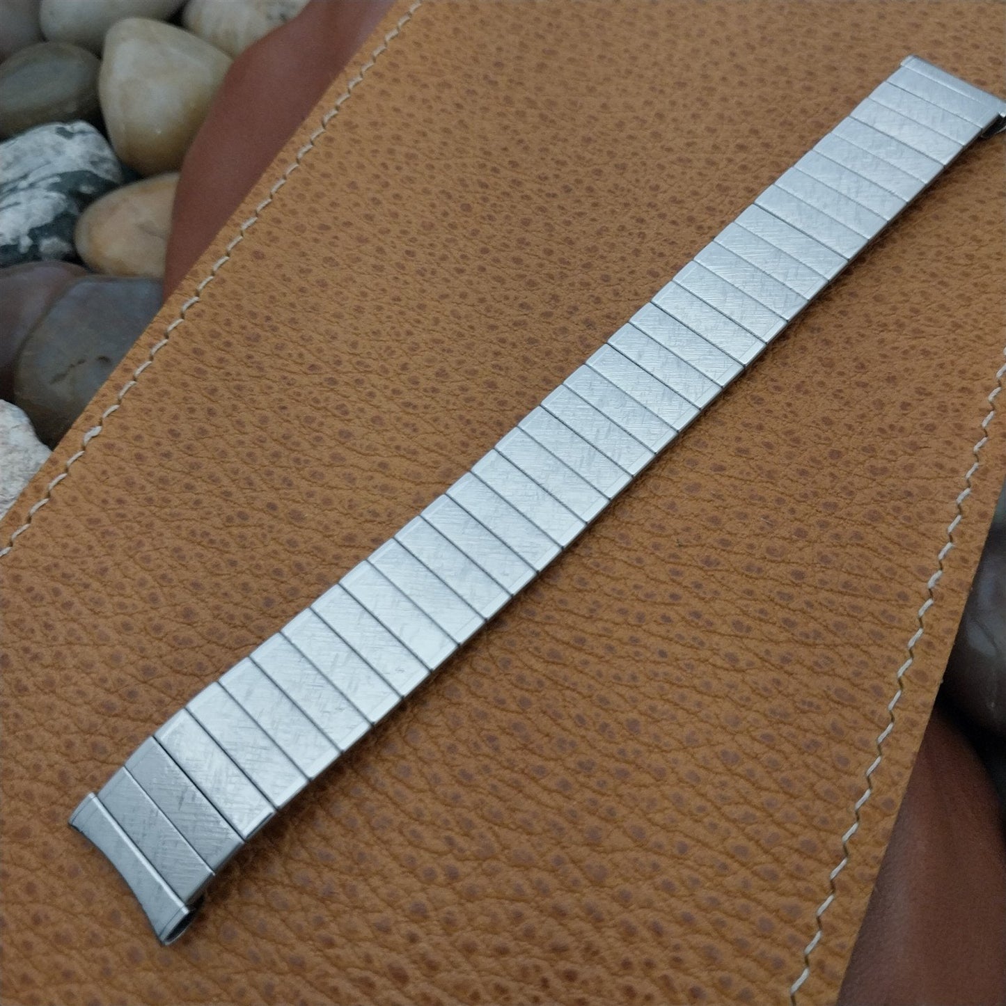 17mm Stainless Steel Expansion UniFlex USA nos 1960s Vintage Watch Band