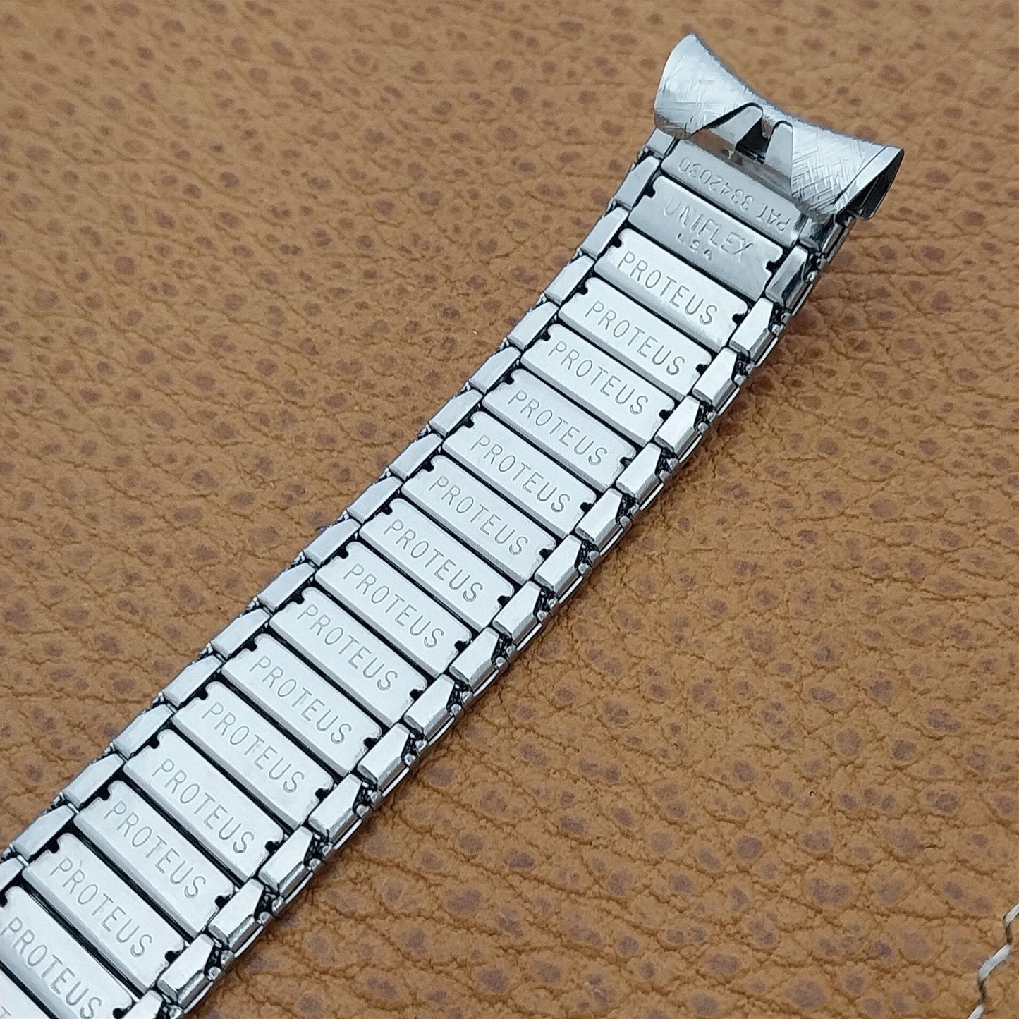 17mm Stainless Steel Expansion UniFlex USA nos 1960s Vintage Watch Band