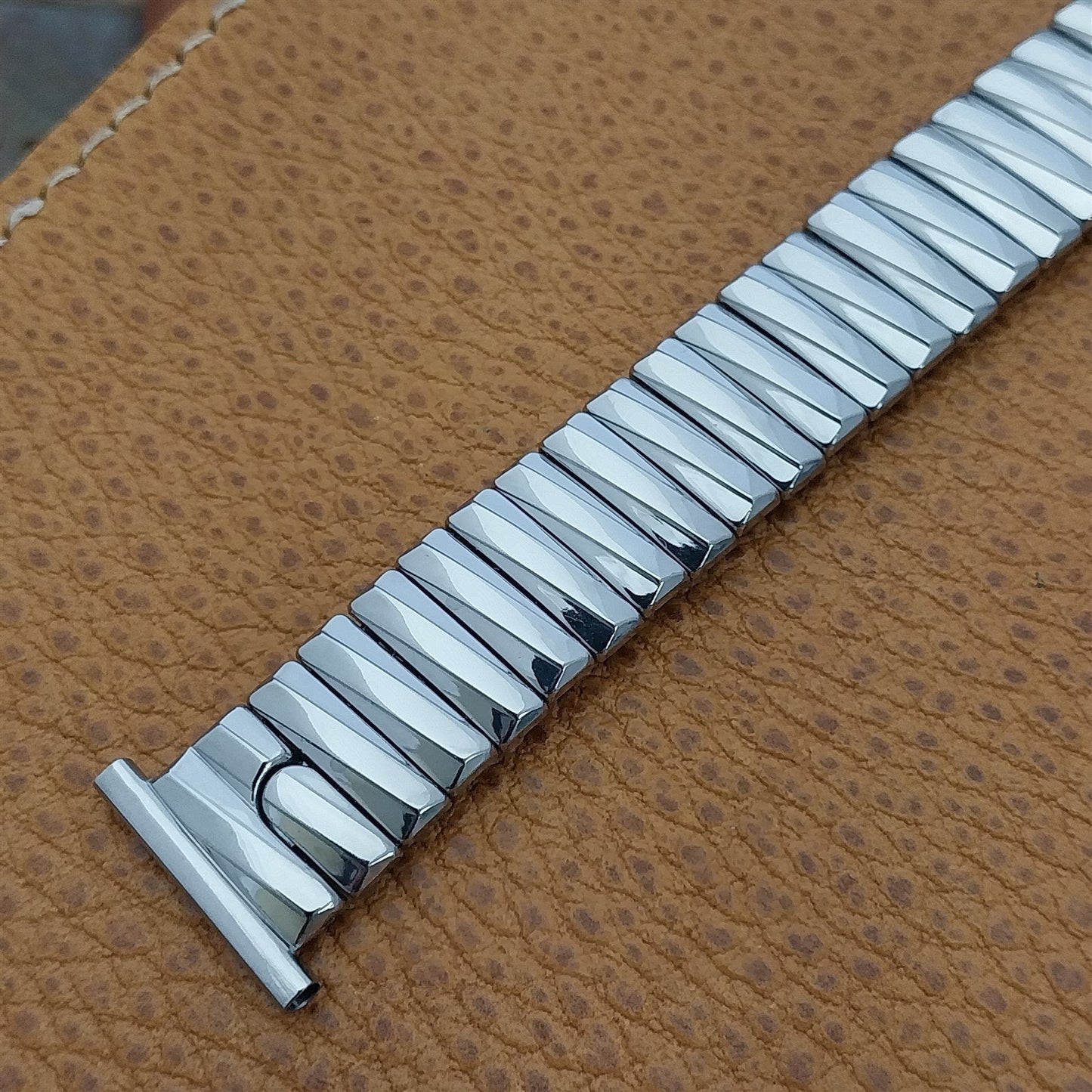 1950s Vintage 19mm 16mm Gemex Skipper Stainless Steel Classic Stretch Watch Band