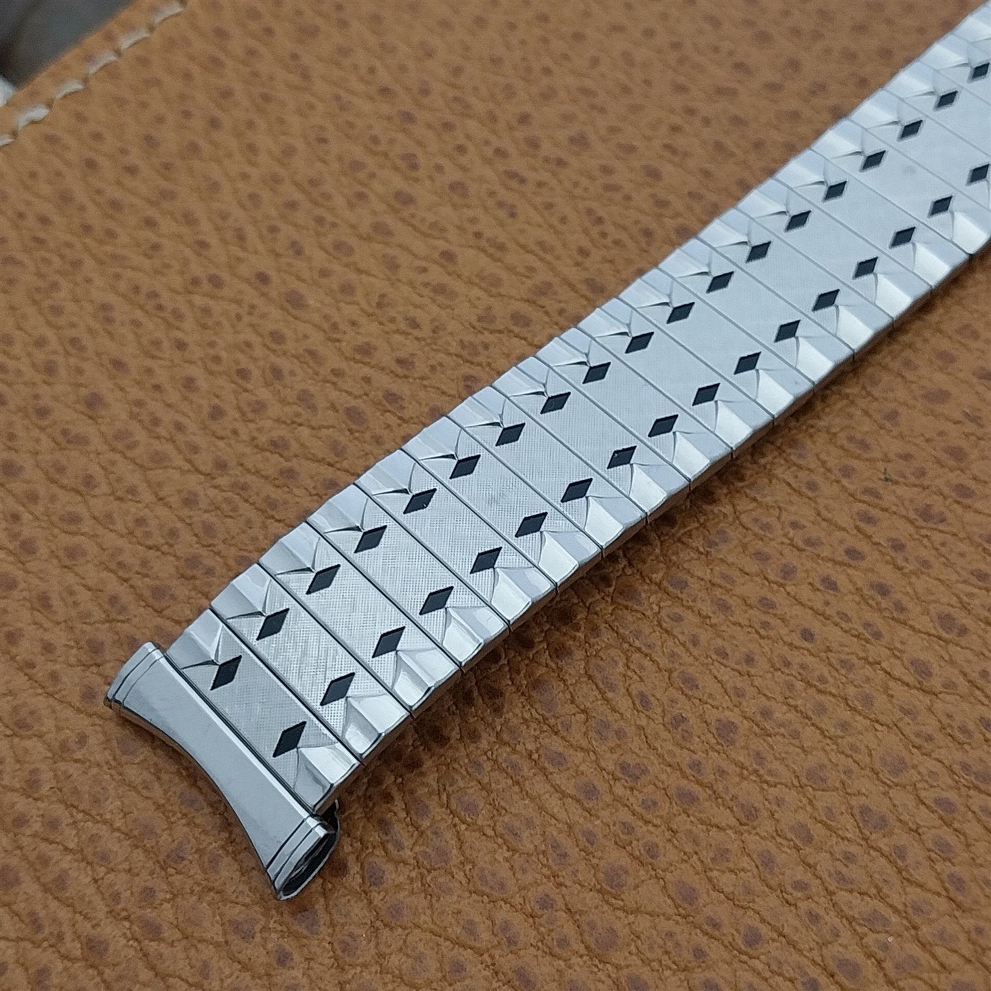 60s 19mm UniFlex USA Stainless Steel Slim Old-Stock Expansion Vintage Watch Band