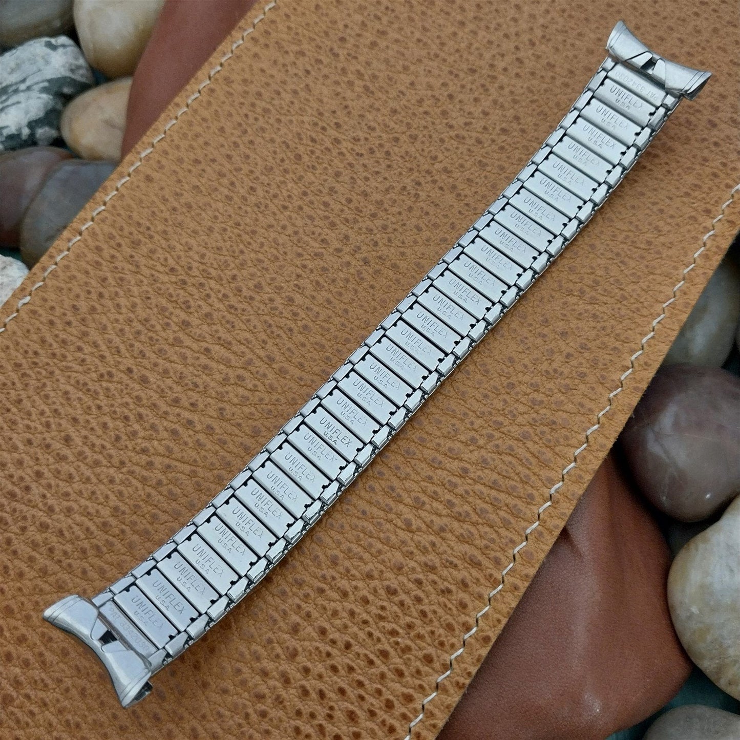 60s 19mm UniFlex USA Stainless Steel Slim Old-Stock Expansion Vintage Watch Band